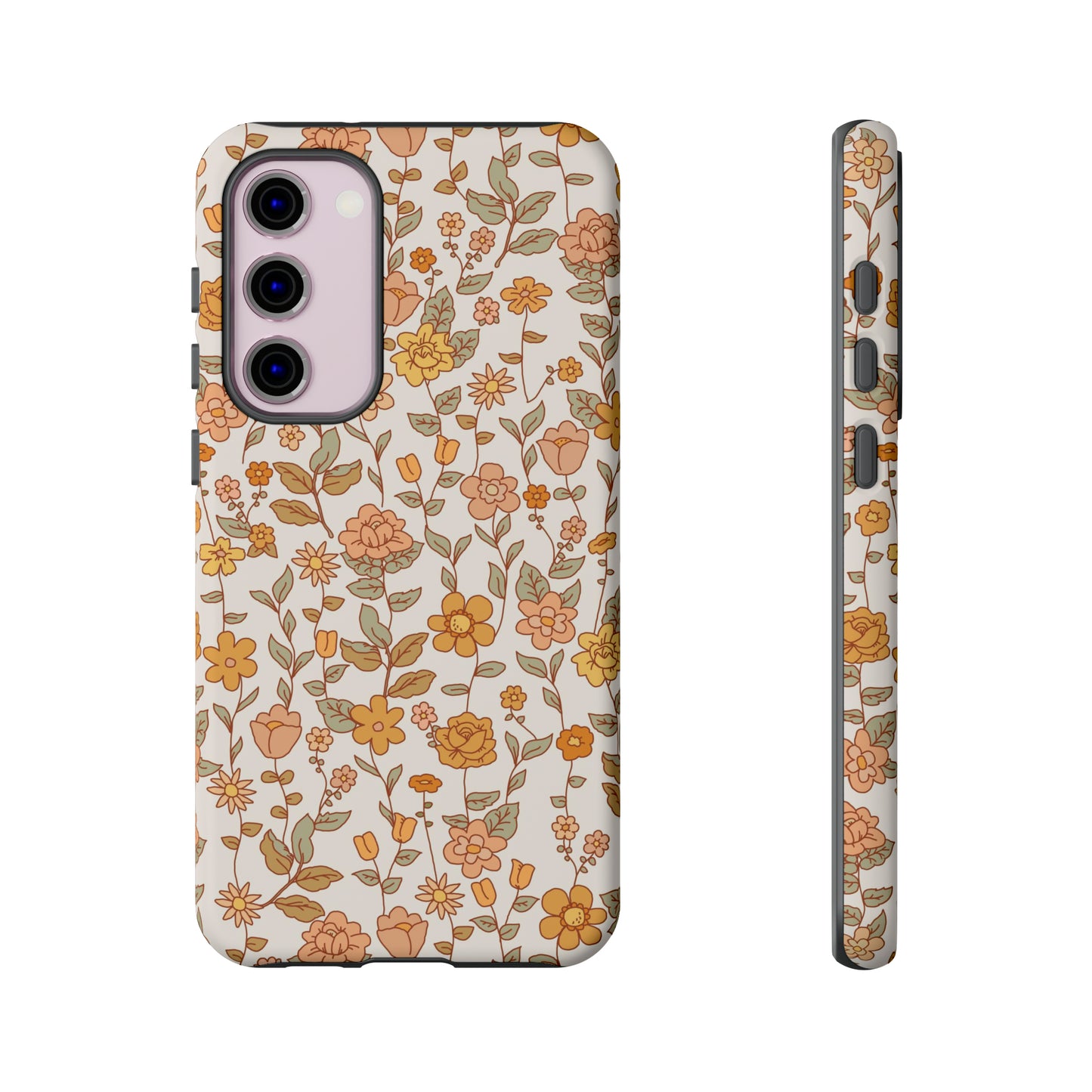 White Old Fashioned Flowers | Tough Phone Case