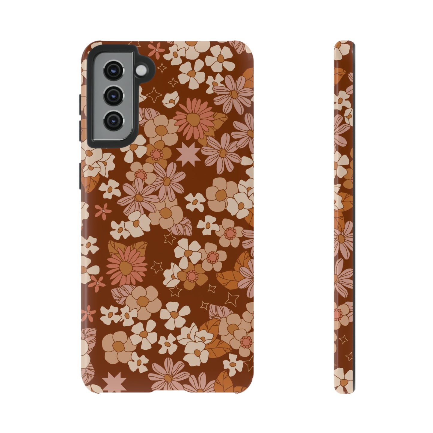 Deep Maroon Meadow | Tough Phone Case