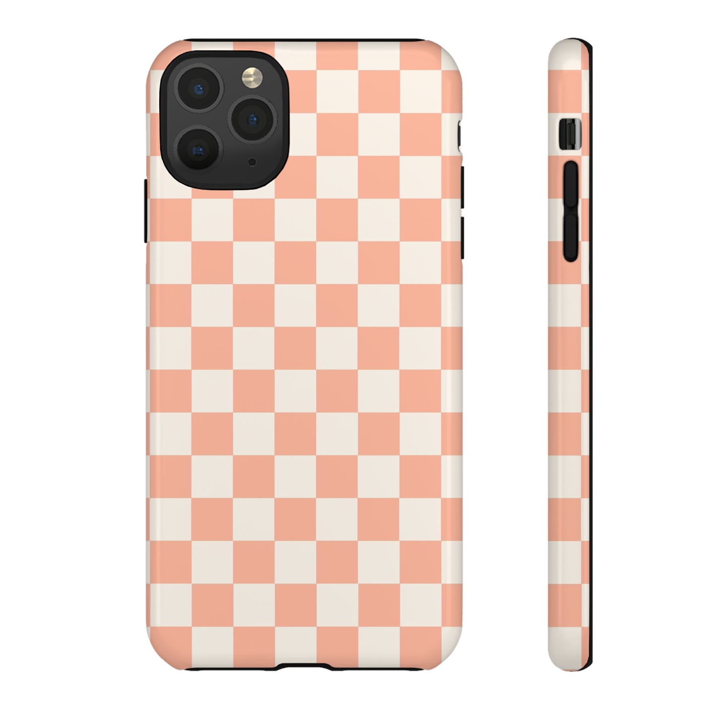 Light Peach Checkers | Tough Phone Case