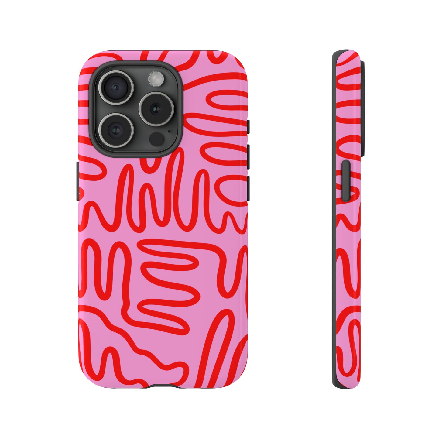 Red and Pink Squigles | Tough Phone Case