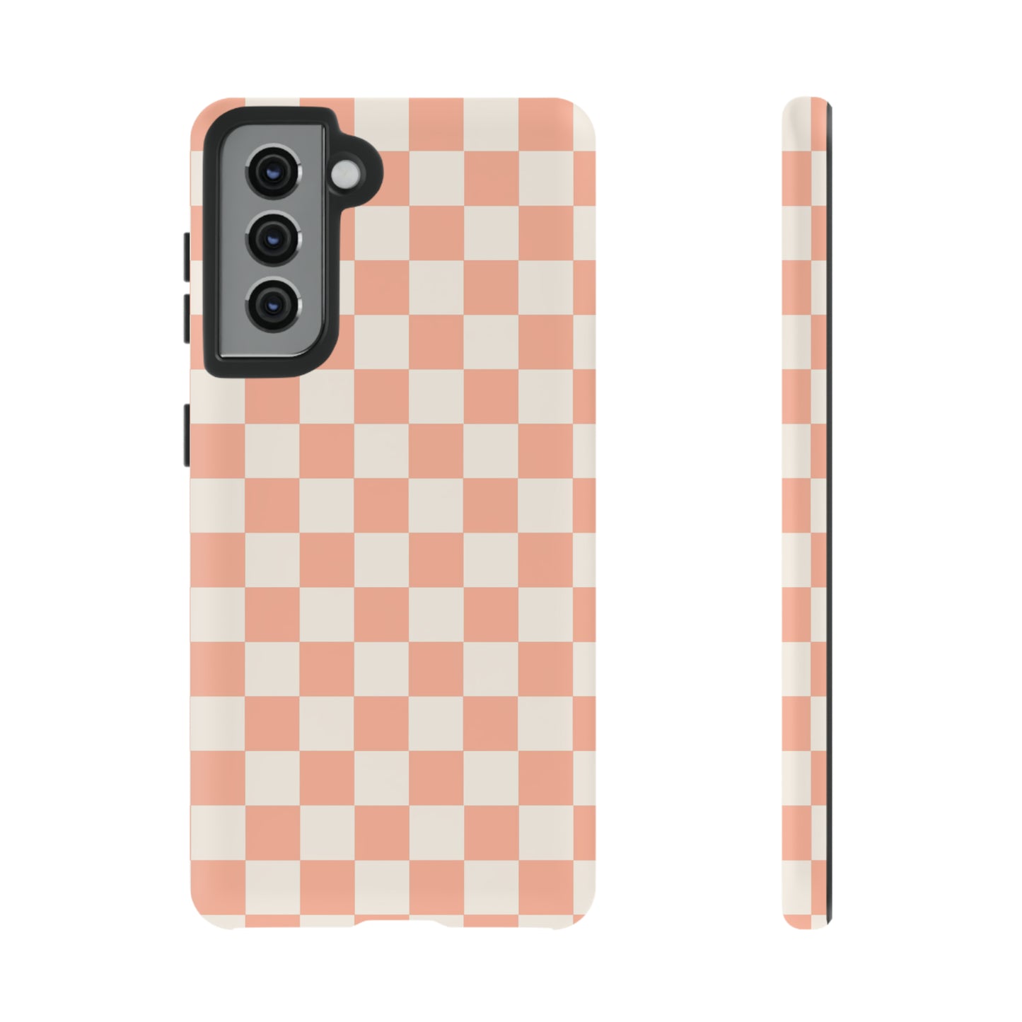 Light Peach Checkers | Tough Phone Case