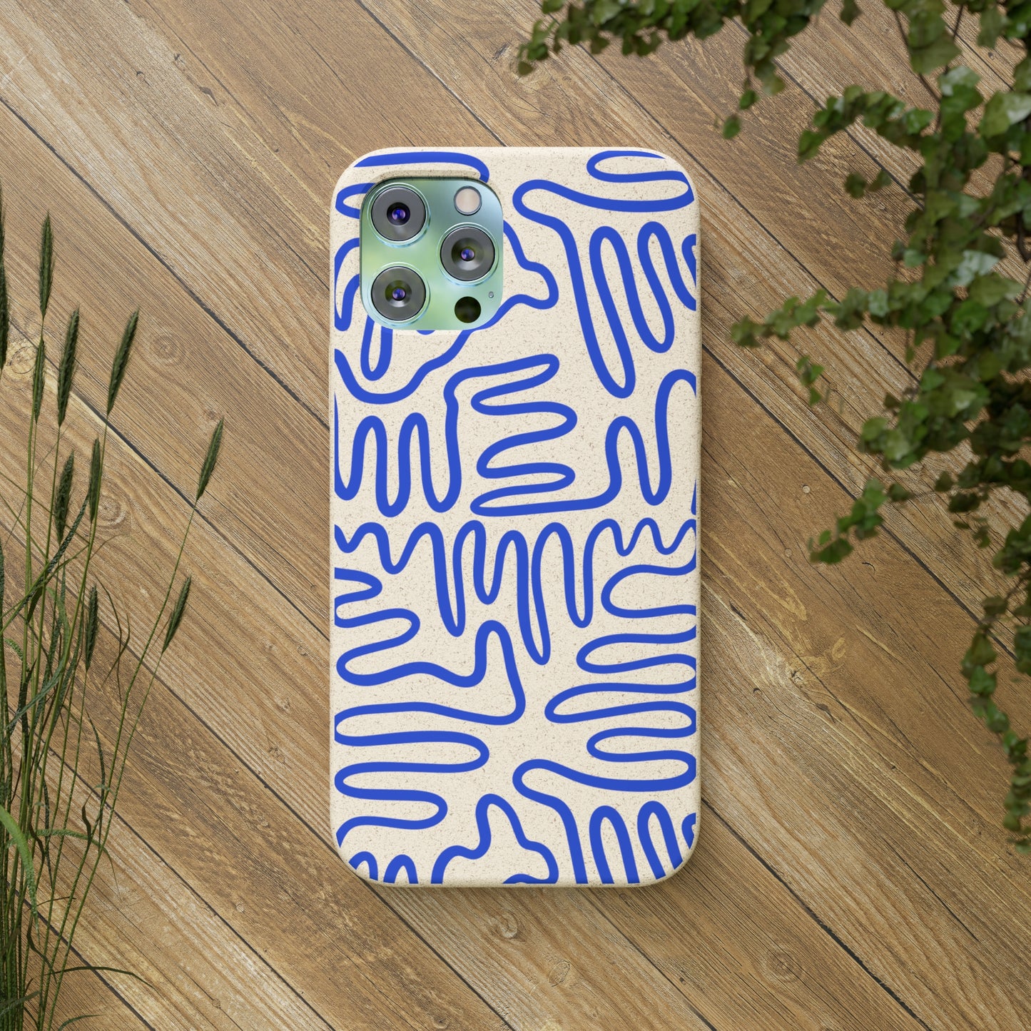 Blue Squigles | 100% Biodegradable Phone Case