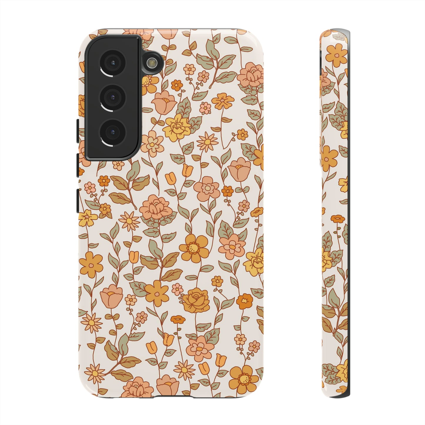 White Old Fashioned Flowers | Tough Phone Case