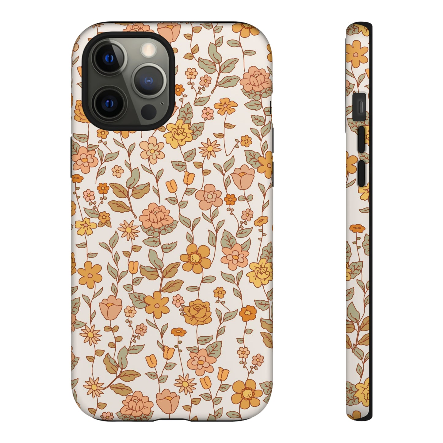 White Old Fashioned Flowers | Tough Phone Case