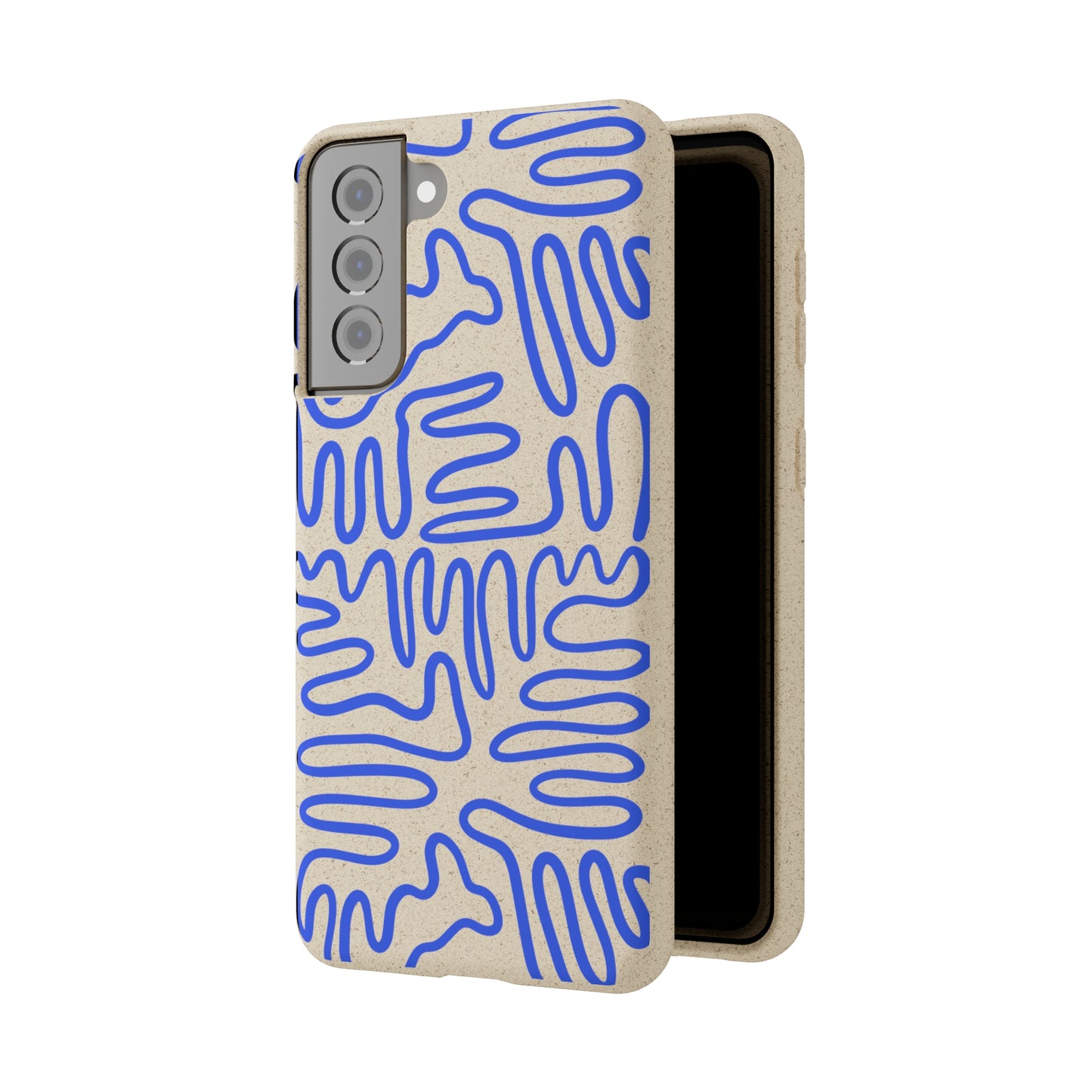 Blue Squigles | 100% Biodegradable Phone Case