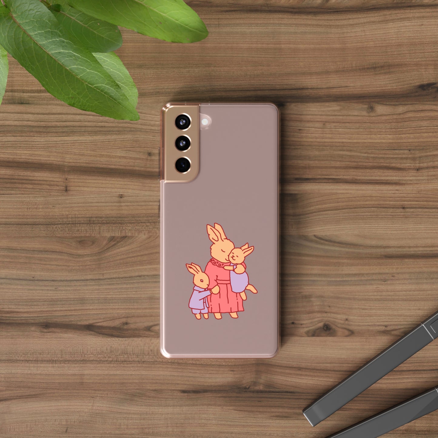 Sweetest Bunny Mom Clear Phone Case