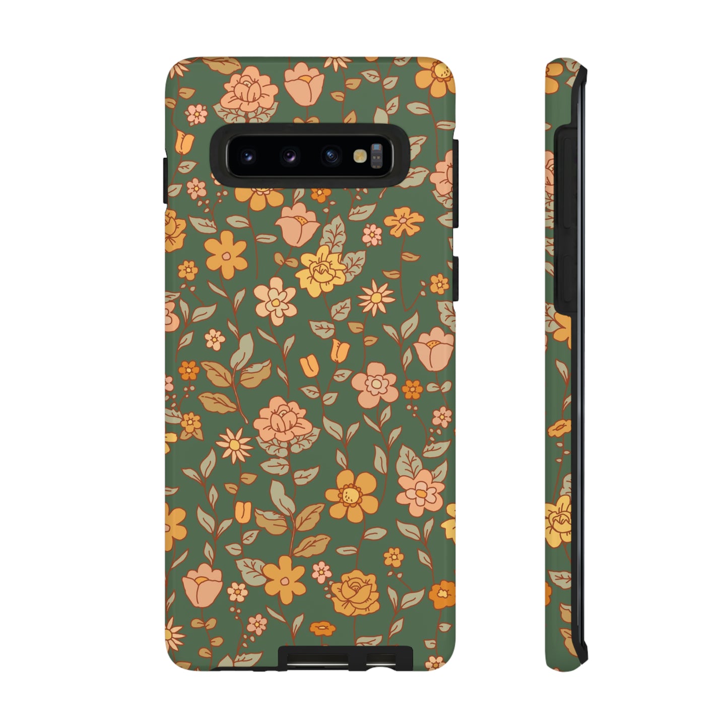 Green Old Fashioned Flowers | Tough Phone Case