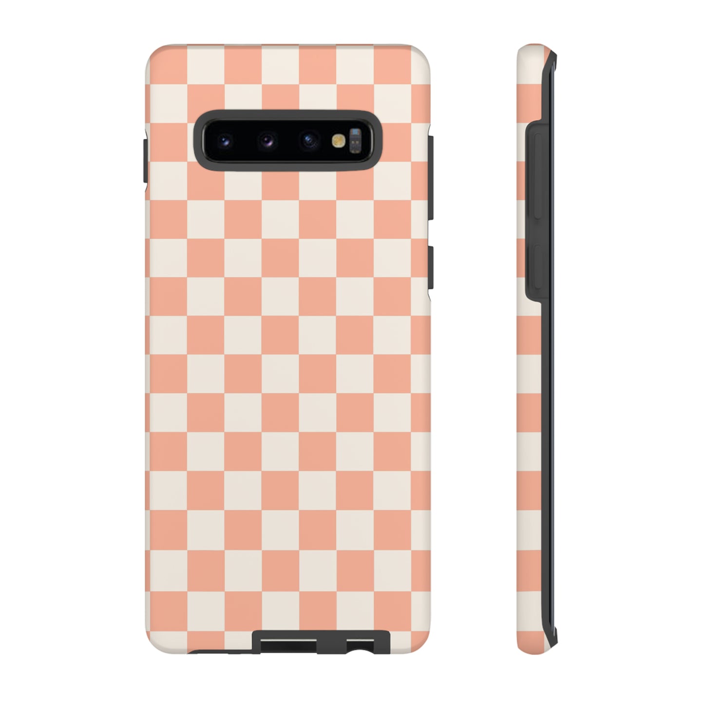 Light Peach Checkers | Tough Phone Case