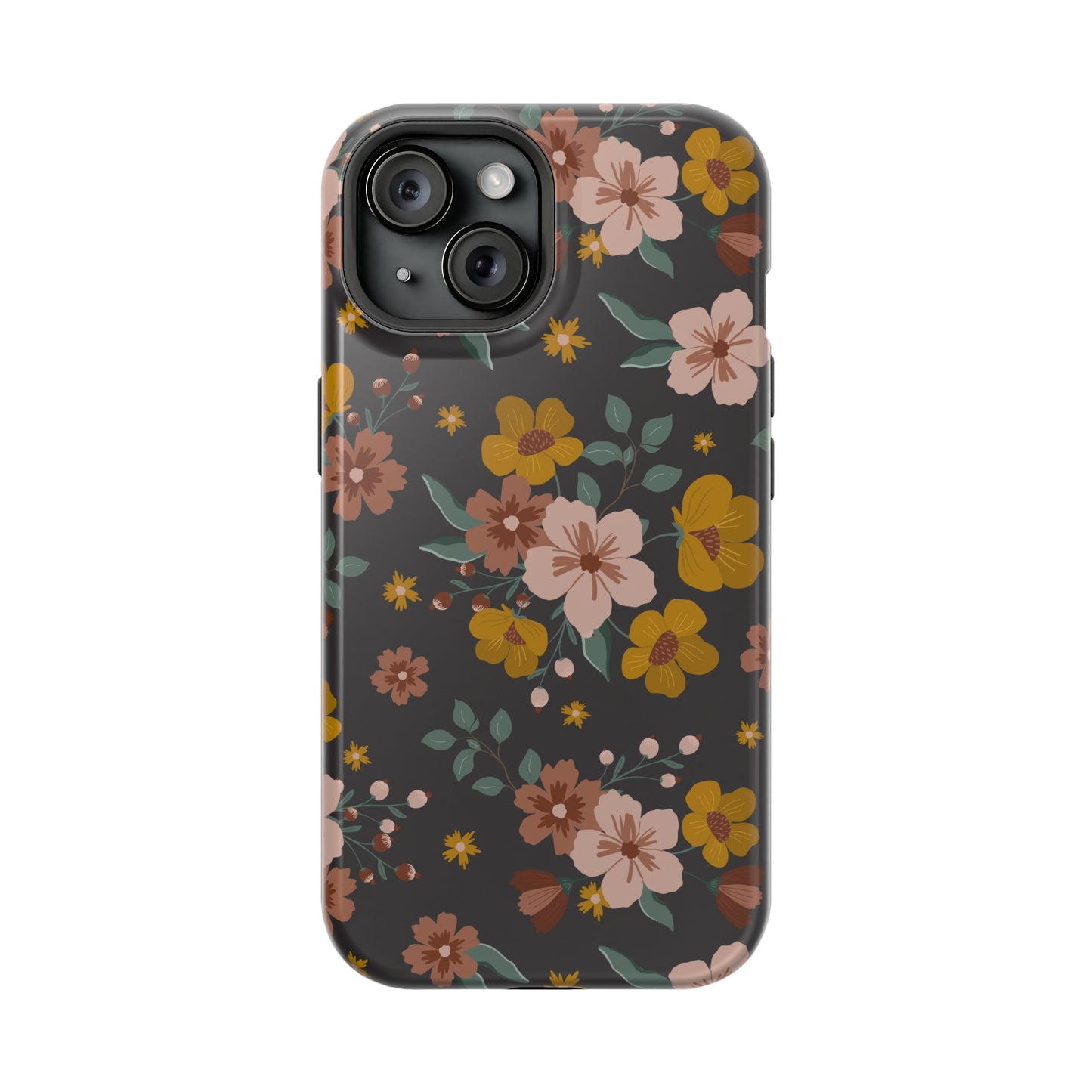 Black Faded Flowers | MagSafe Phone Cases