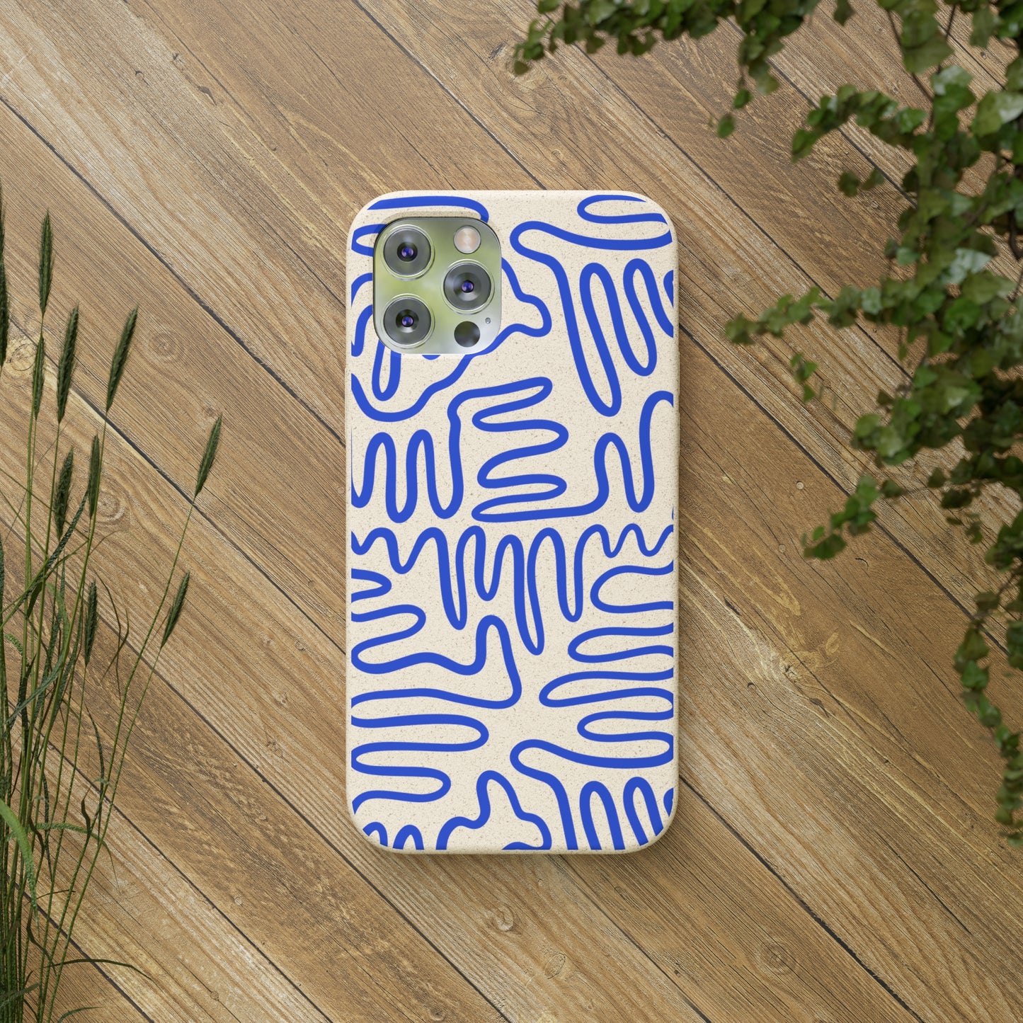 Blue Squigles | 100% Biodegradable Phone Case