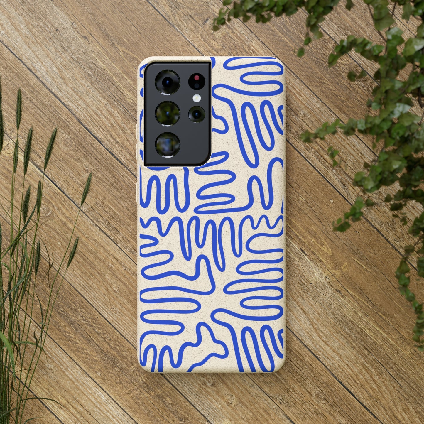 Blue Squigles | 100% Biodegradable Phone Case