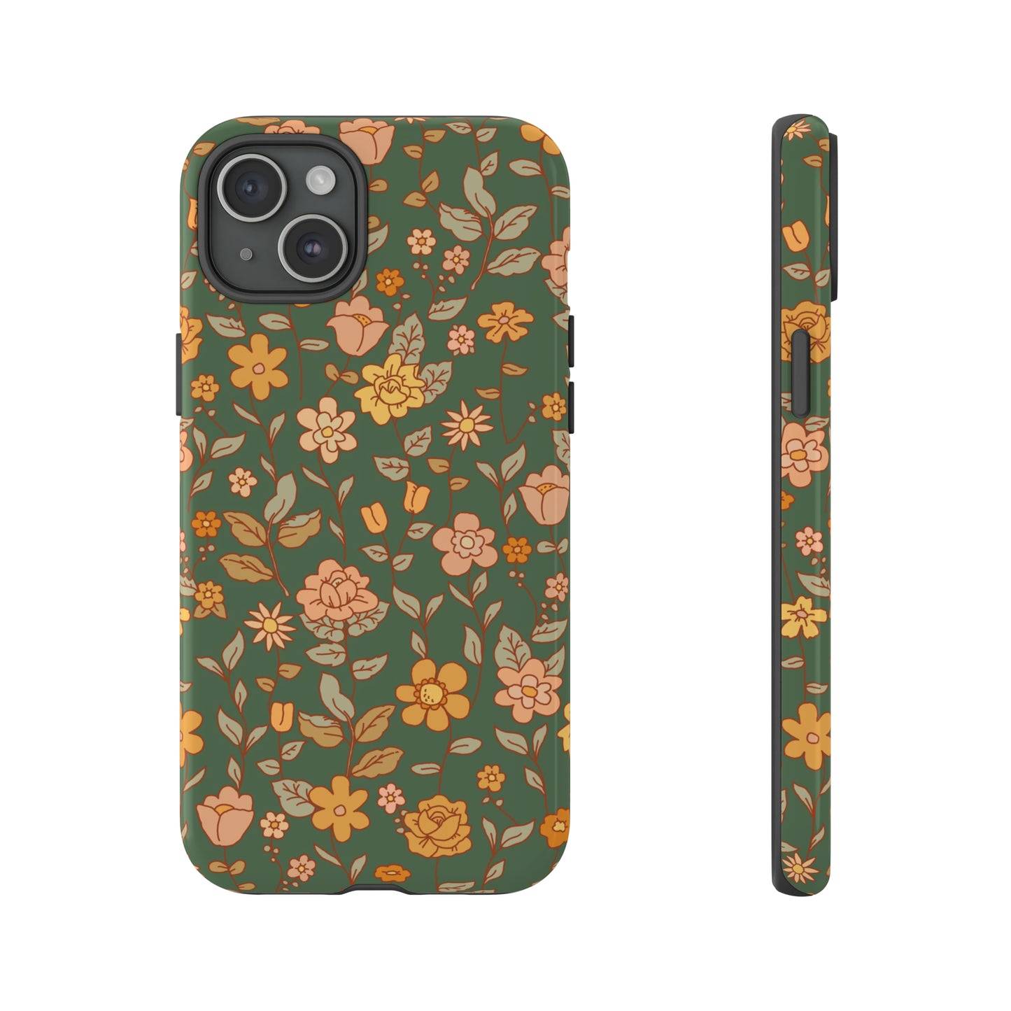 Green Old Fashioned Flowers | Tough Phone Case