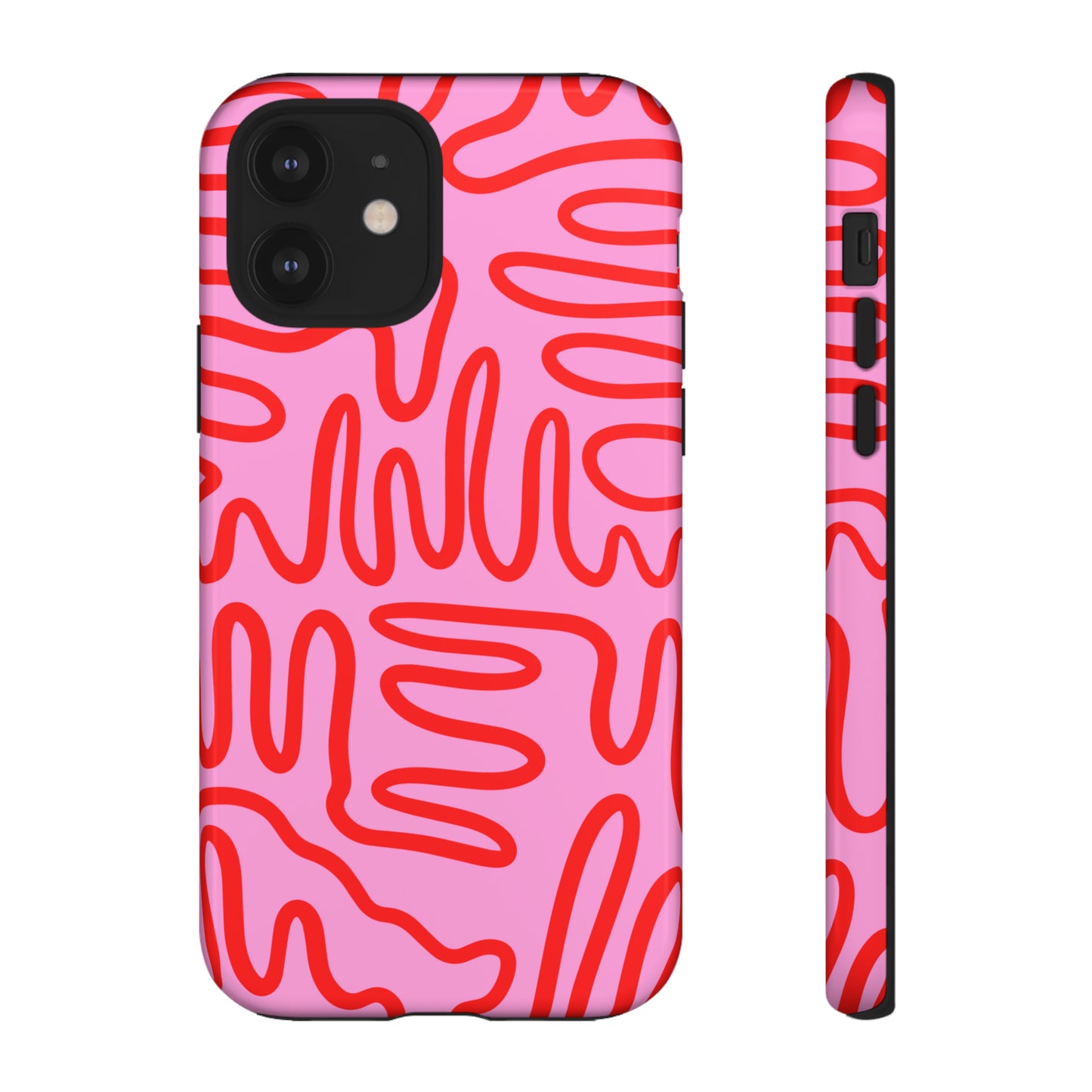 Red and Pink Squigles | Tough Phone Case