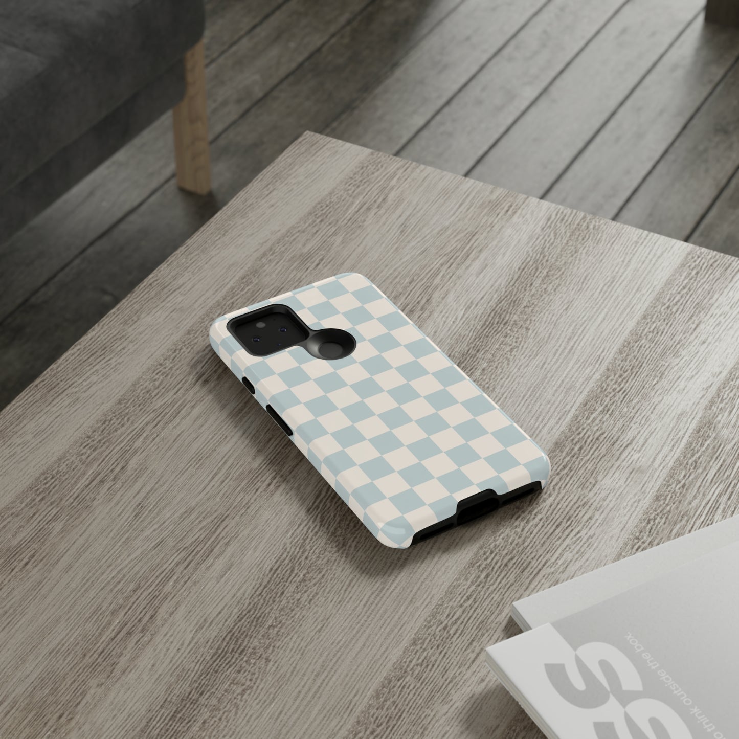 Light Blue Checkers | Tough Phone Case