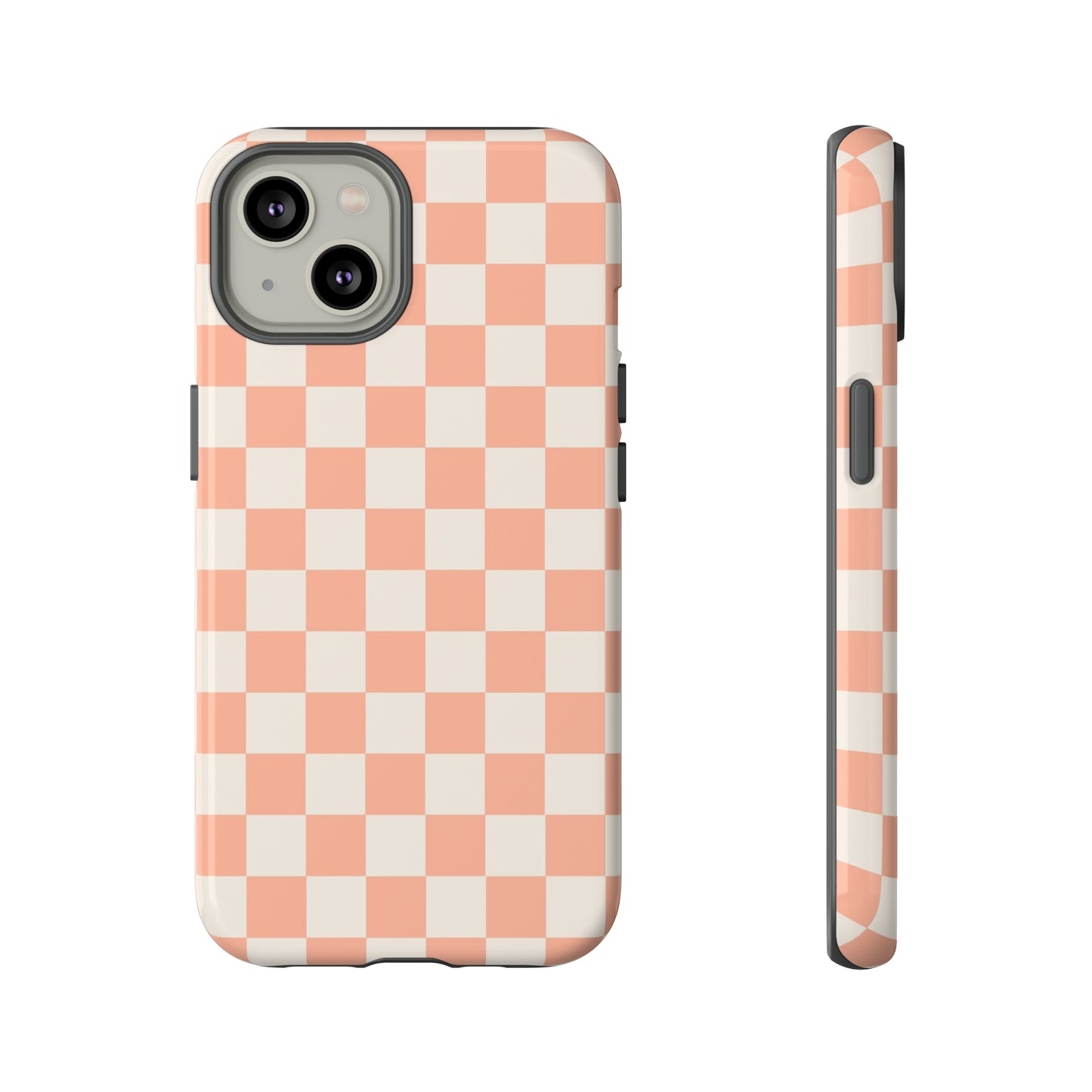 Light Peach Checkers | Tough Phone Case