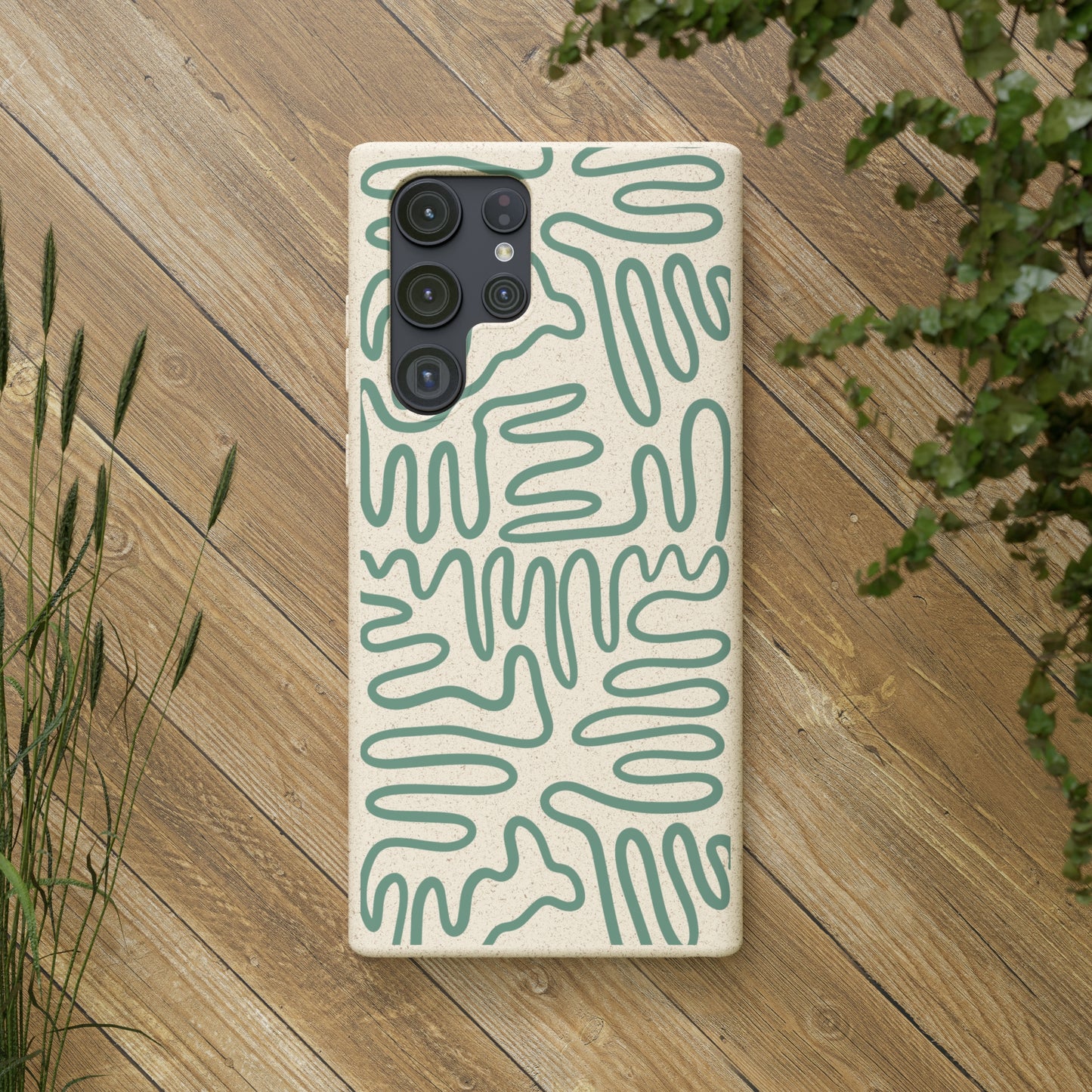 Green Squigles | 100% Biodegradable Phone Case