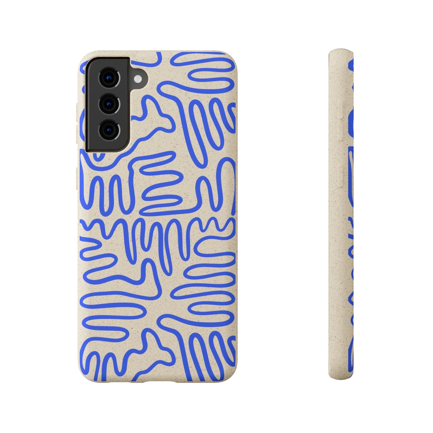 Blue Squigles | 100% Biodegradable Phone Case