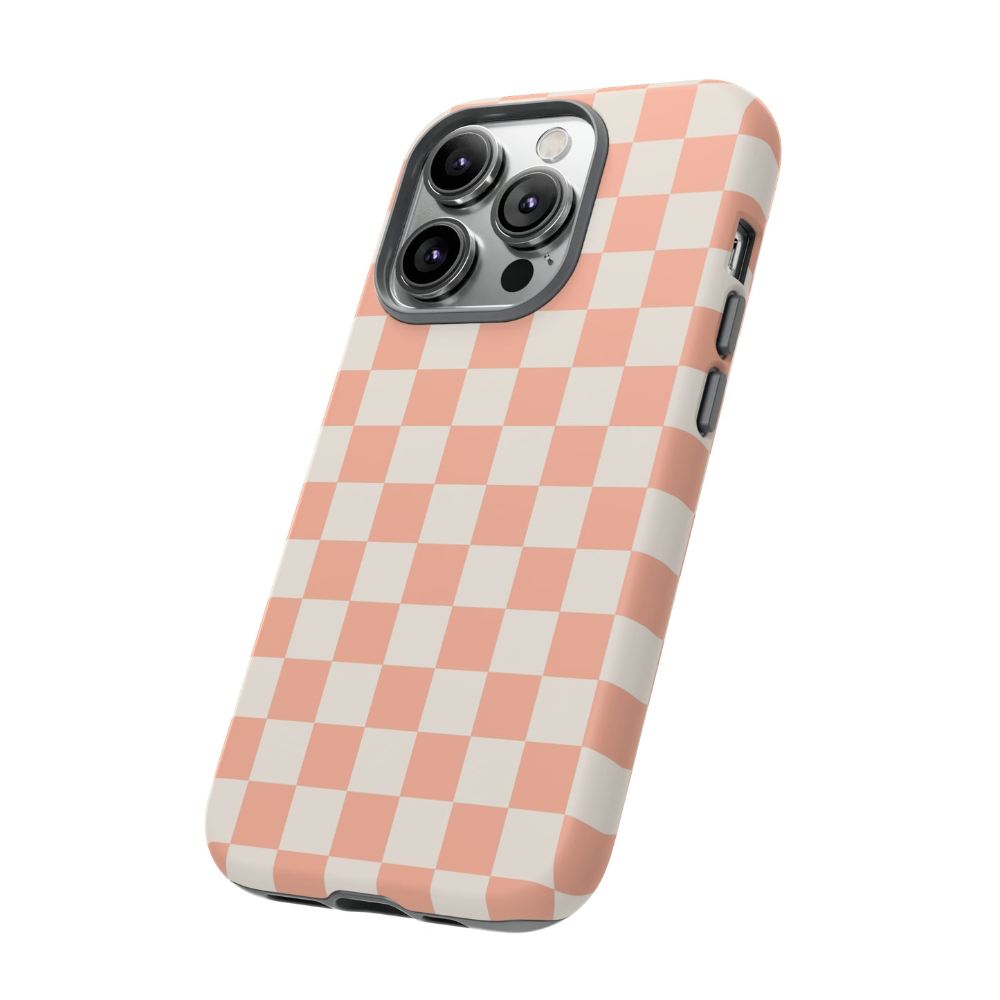 Light Peach Checkers | Tough Phone Case