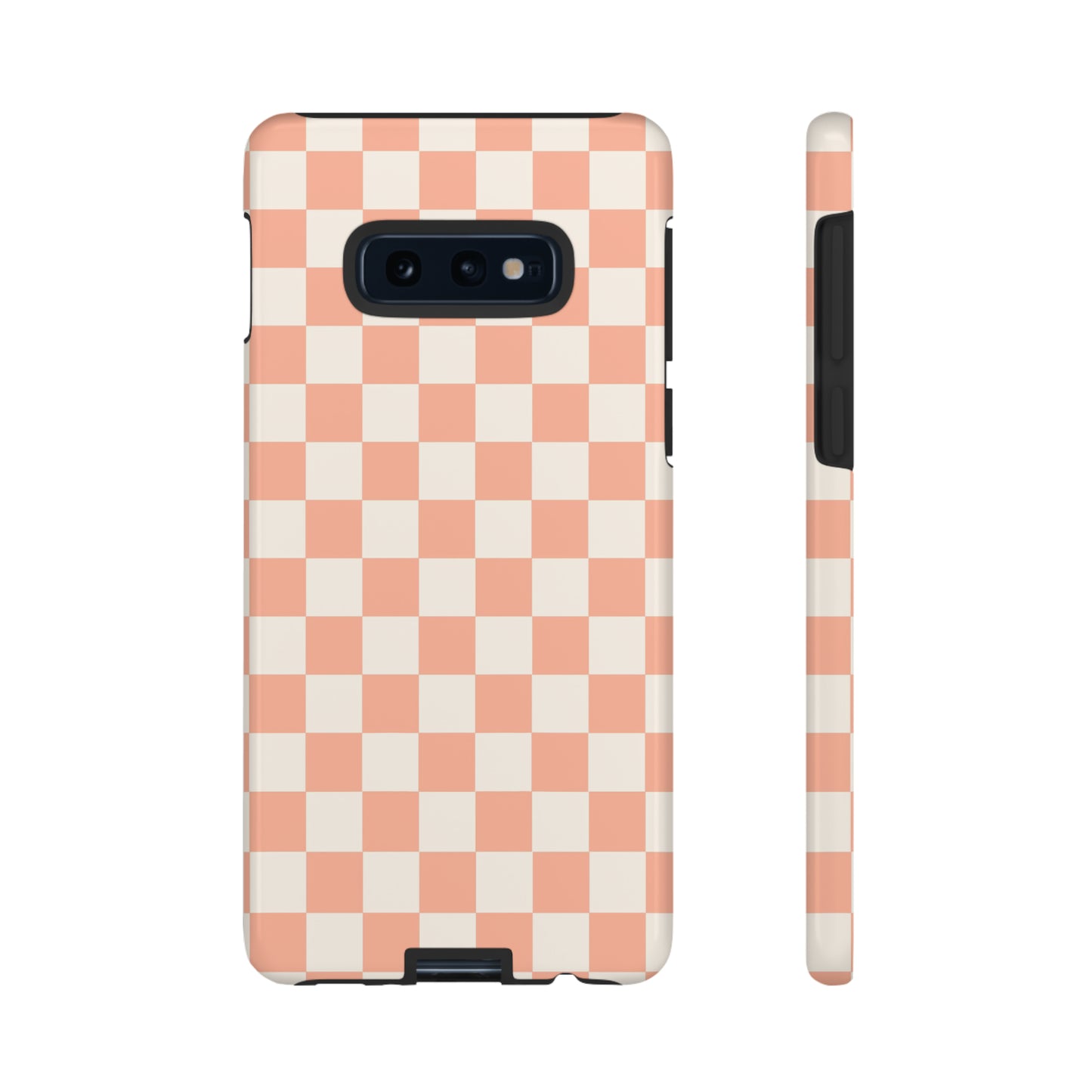 Light Peach Checkers | Tough Phone Case