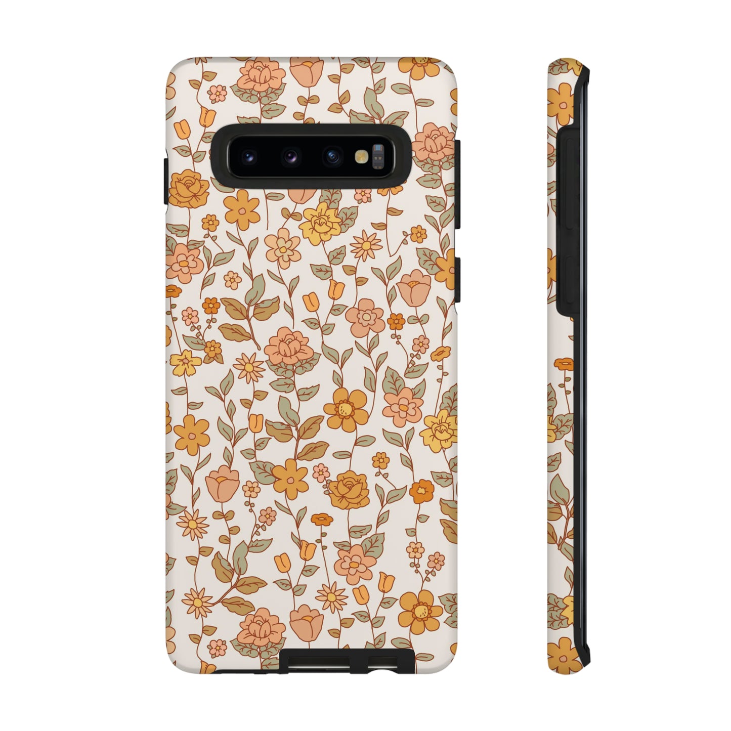 White Old Fashioned Flowers | Tough Phone Case