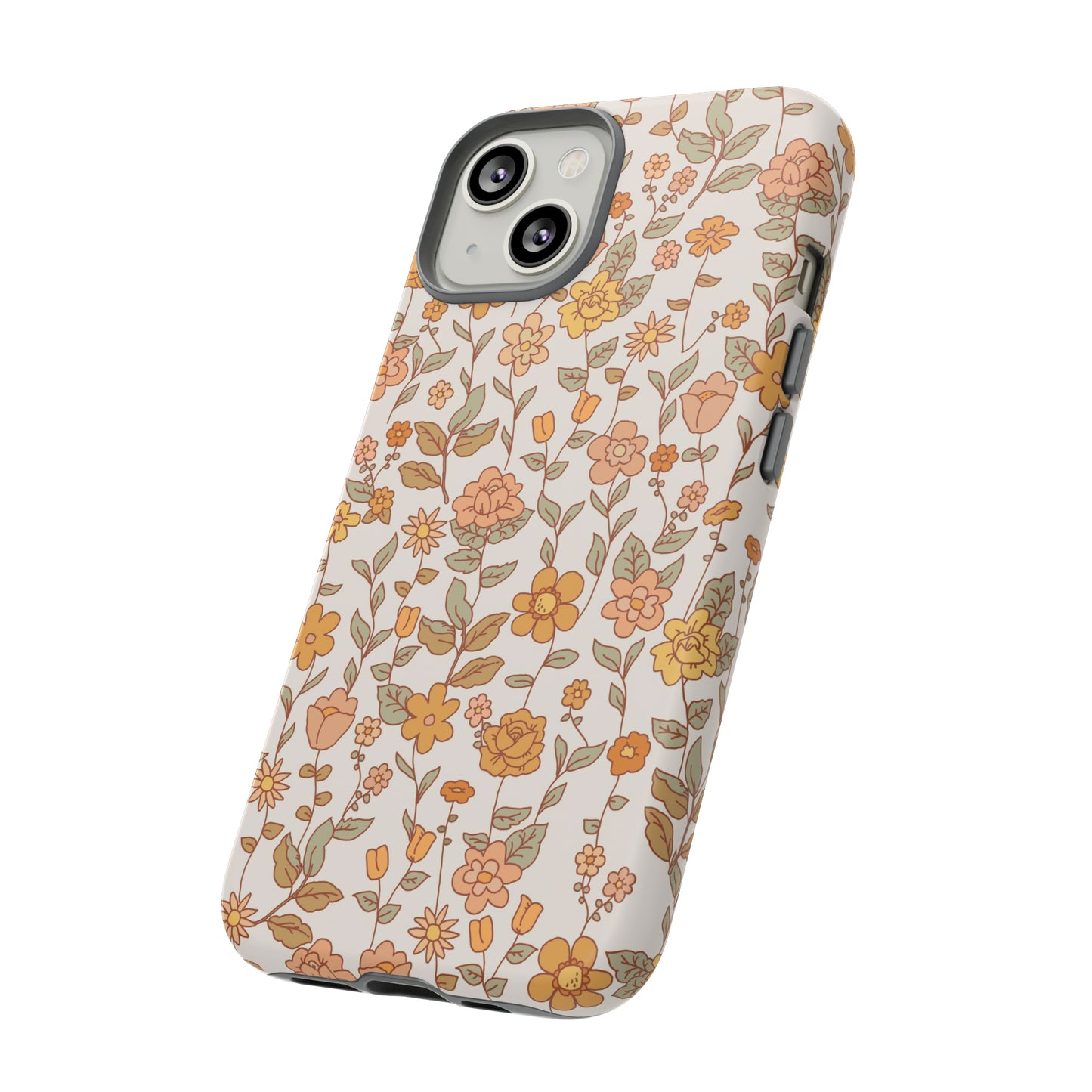 White Old Fashioned Flowers | Tough Phone Case