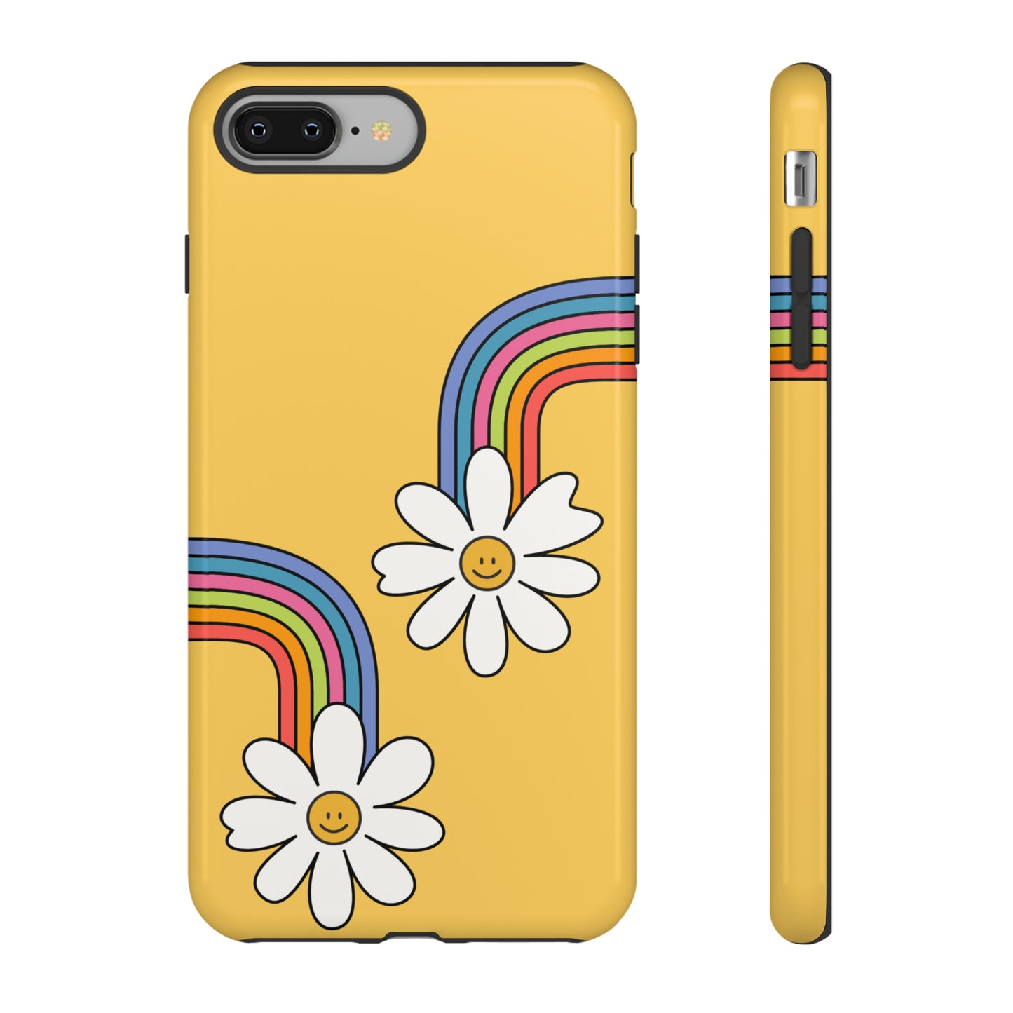 Groovy Rainbow Smiley Faces Phone Case- Tough Cases