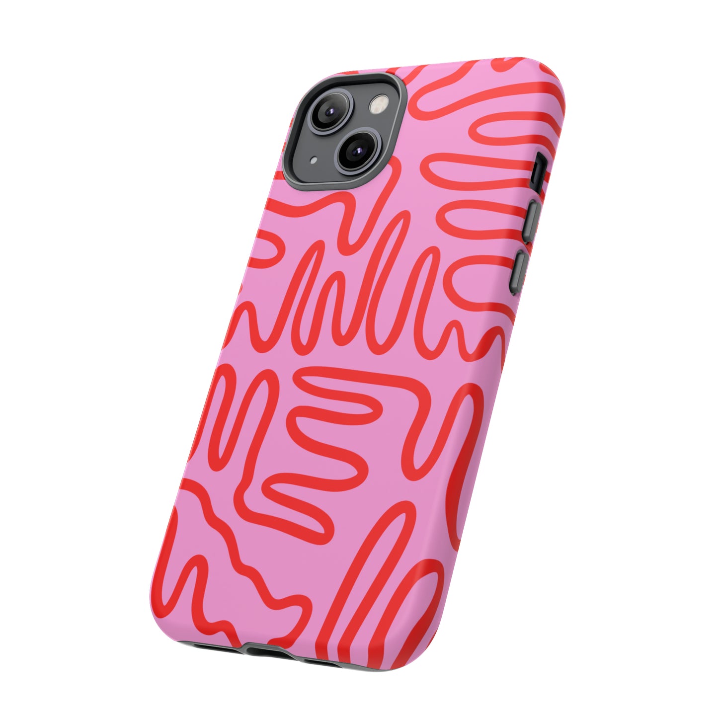 Red and Pink Squigles | Tough Phone Case