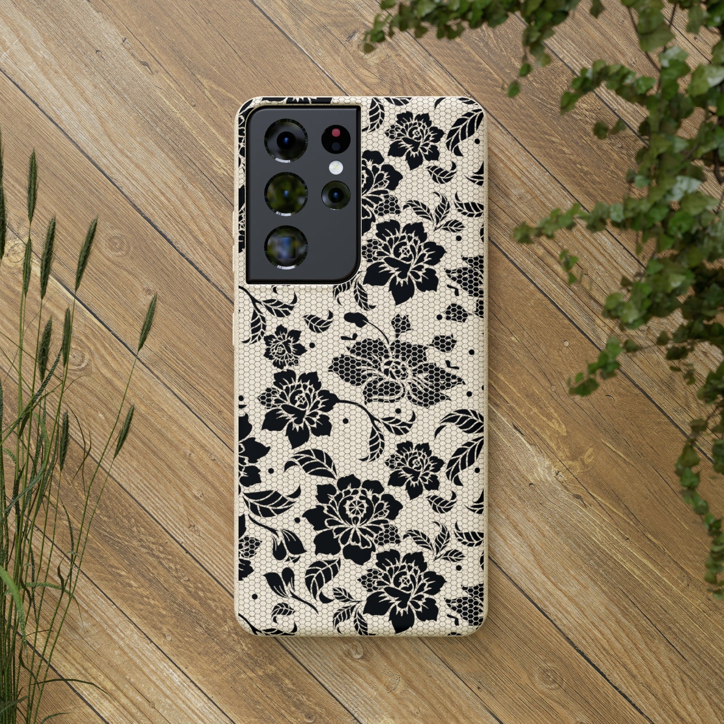 Black Lace Coquette | 100% Biodegradable Phone Case