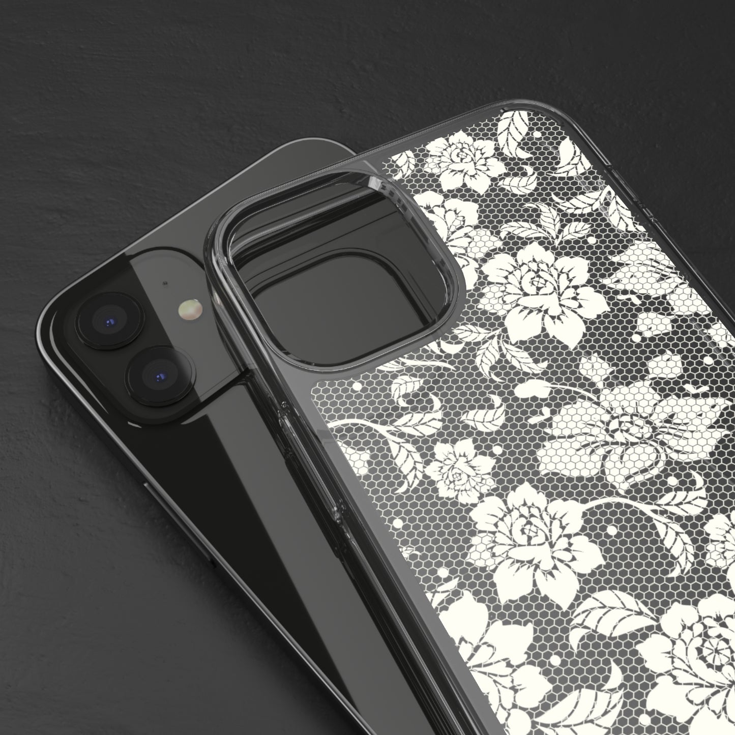 Romantic Lace Coquette Clear Phone Case