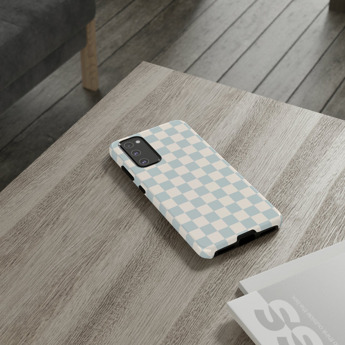 Light Blue Checkers | Tough Phone Case