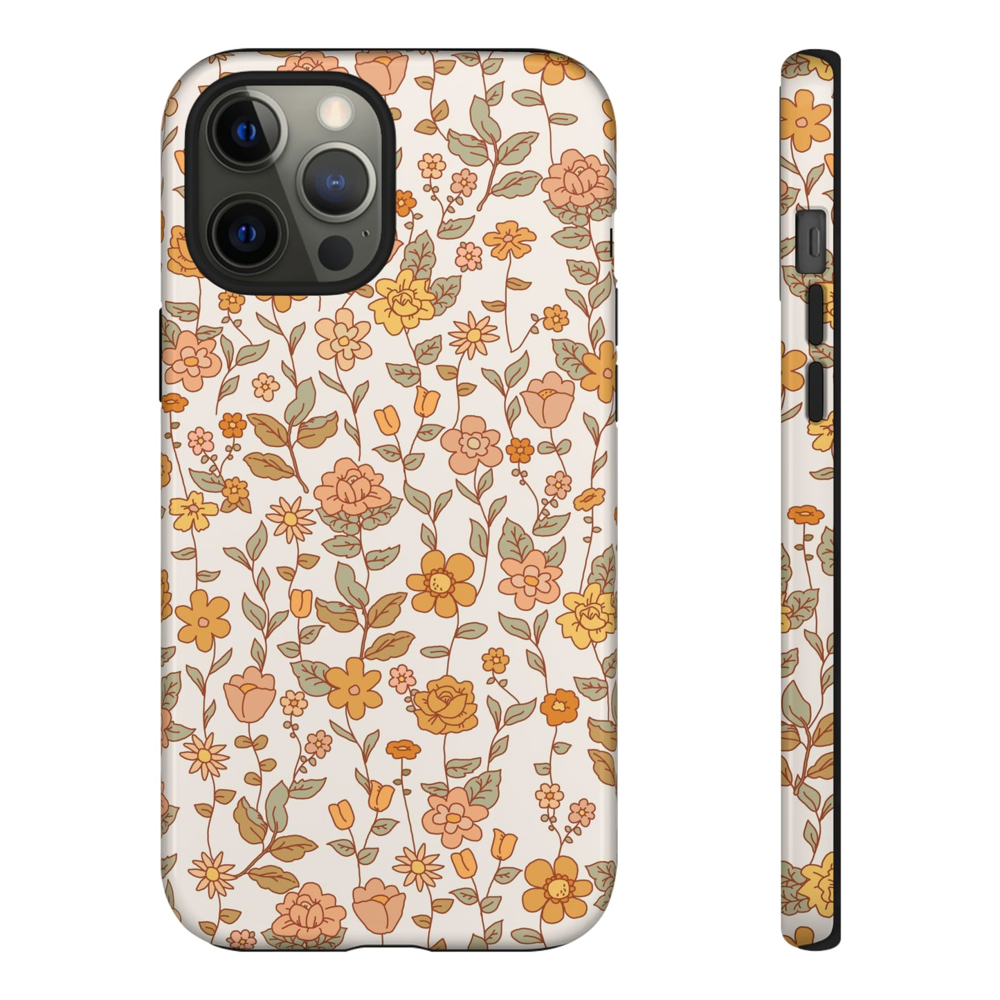 White Old Fashioned Flowers | Tough Phone Case