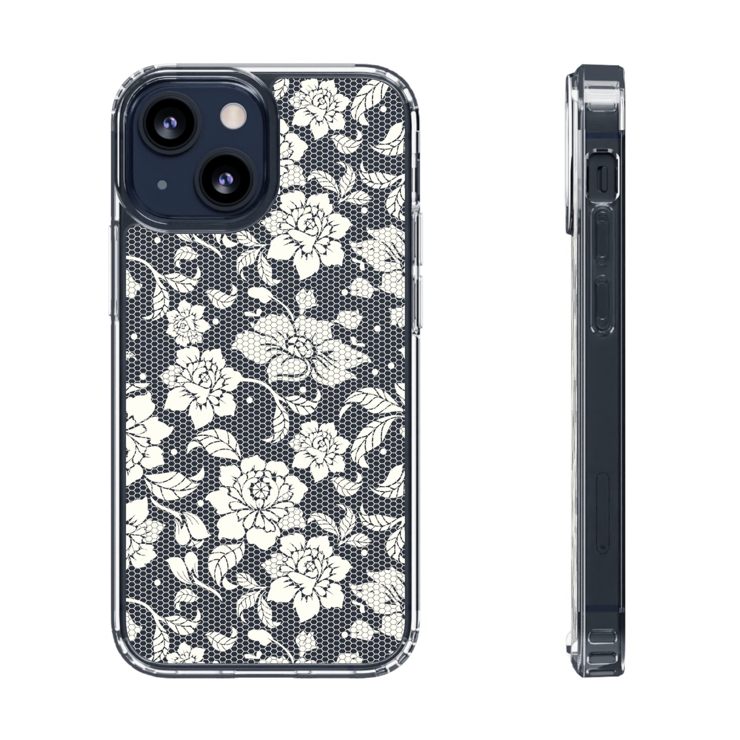 Romantic Lace Coquette Clear Phone Case