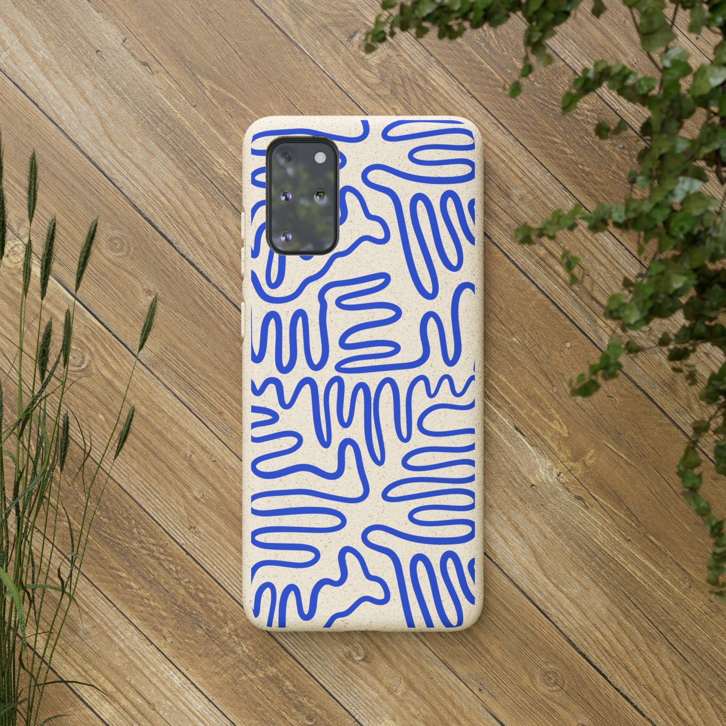 Blue Squigles | 100% Biodegradable Phone Case