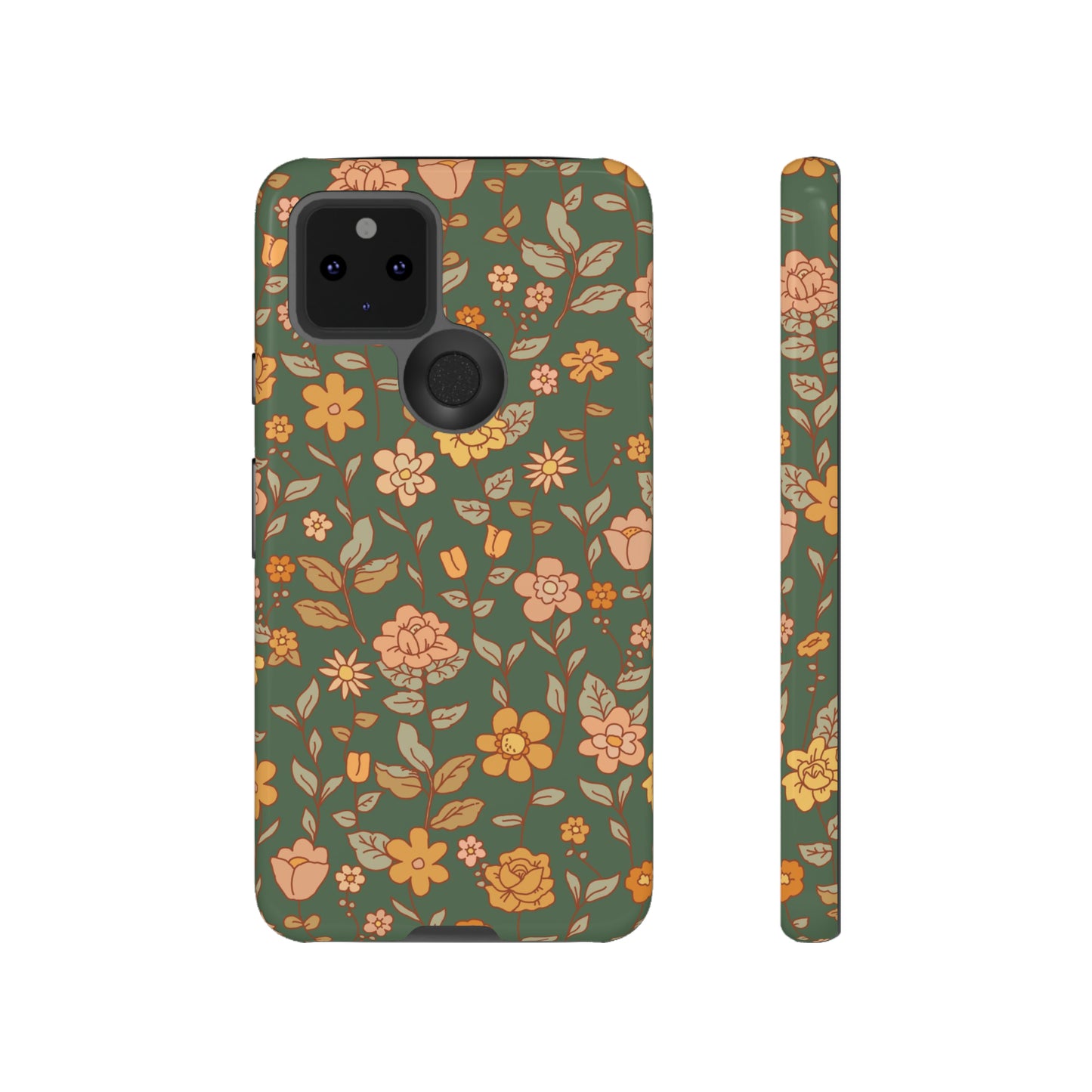 Green Old Fashioned Flowers | Tough Phone Case