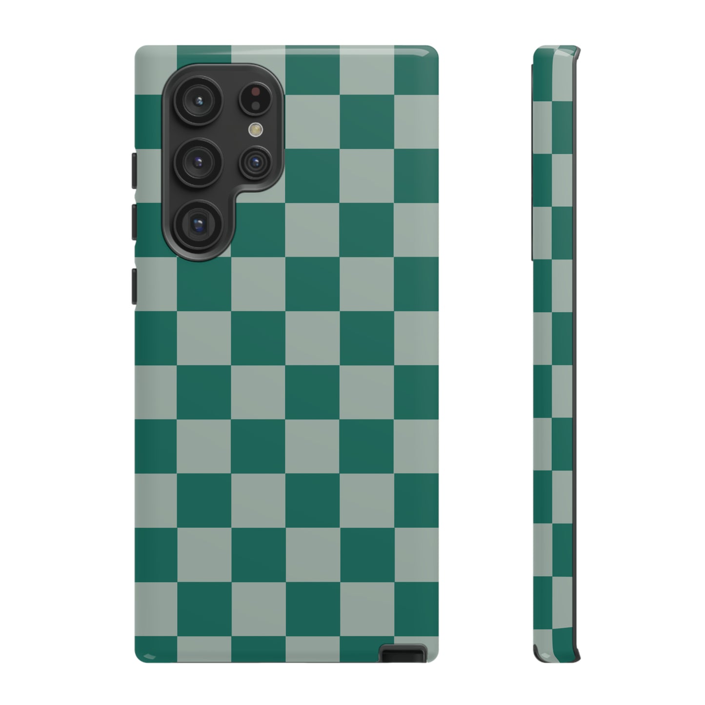 Green on Green Checkerboard | Tough Phone Case