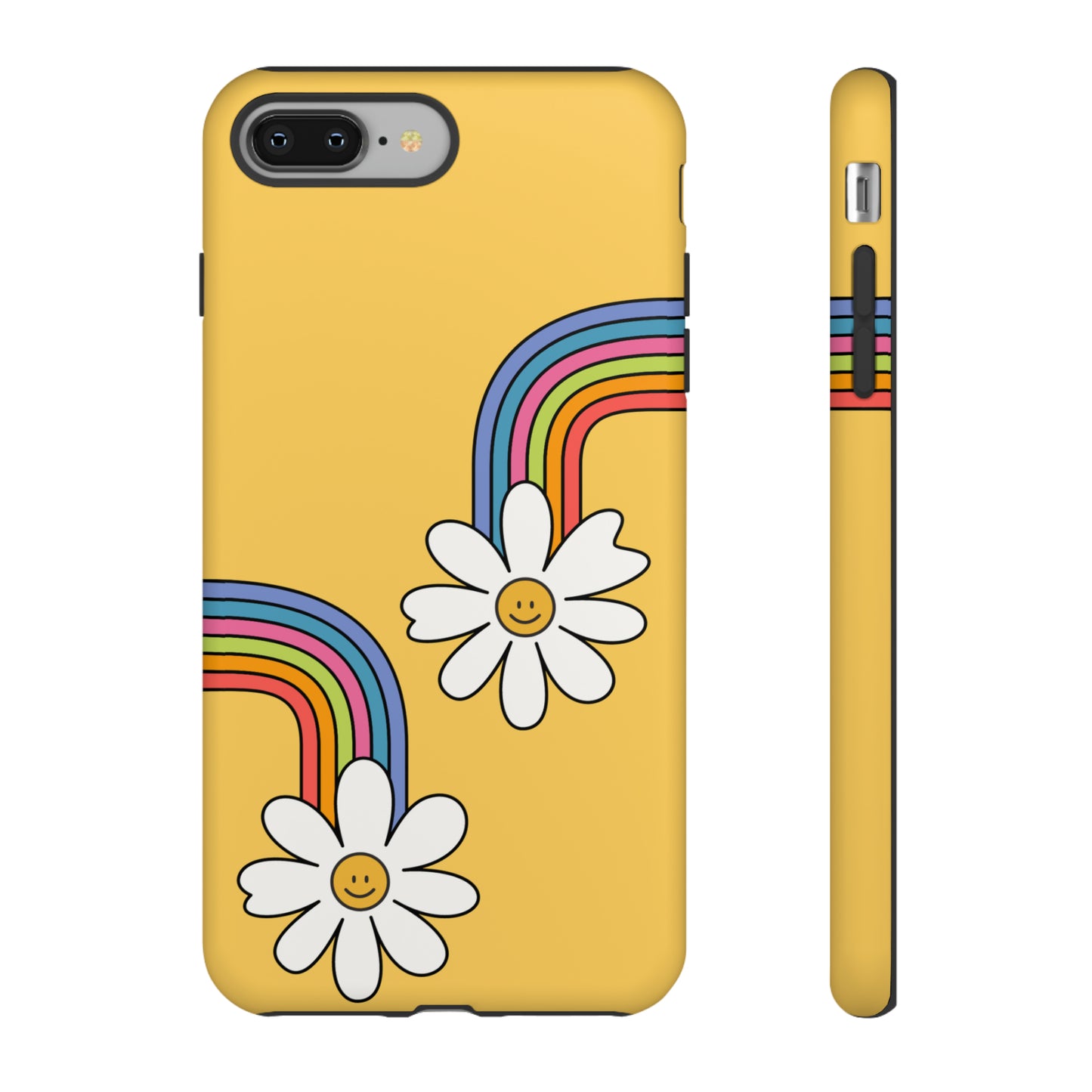 Groovy Rainbow Smiley Faces Phone Case- Tough Cases