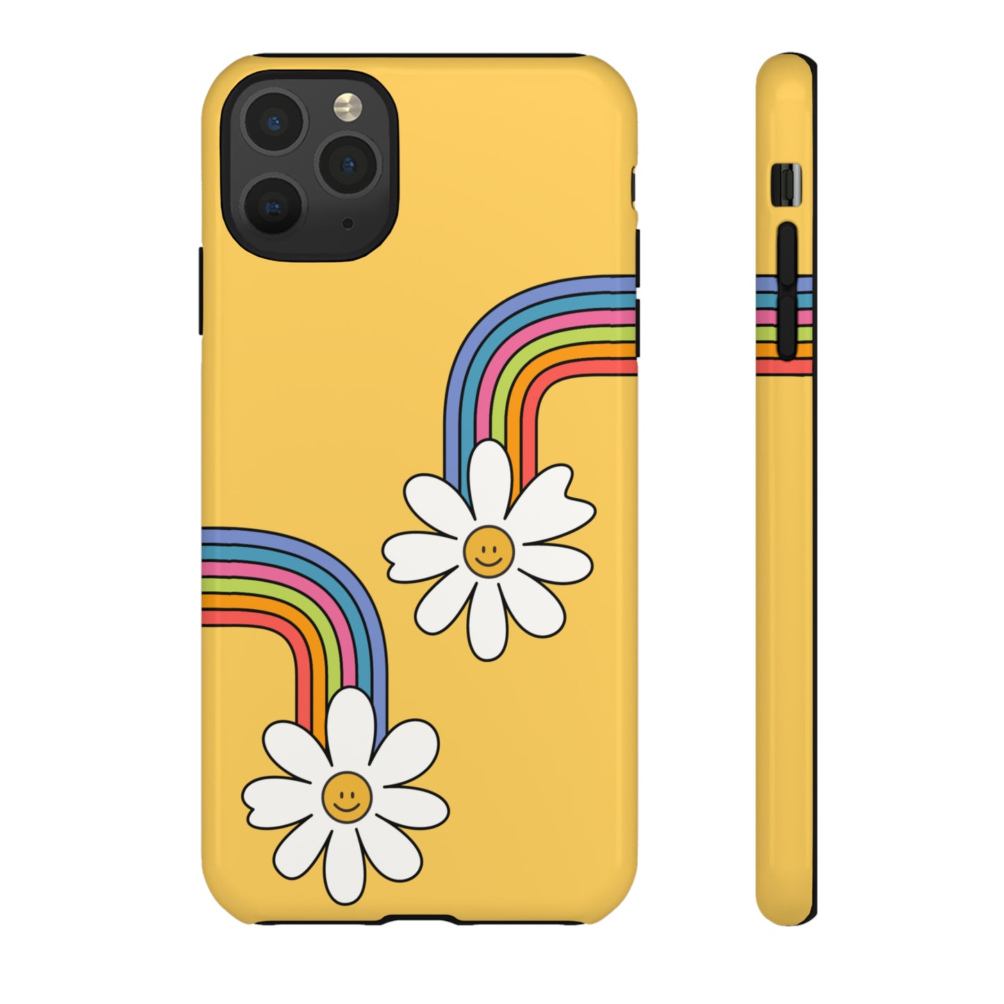 Groovy Rainbow Smiley Faces Phone Case- Tough Cases