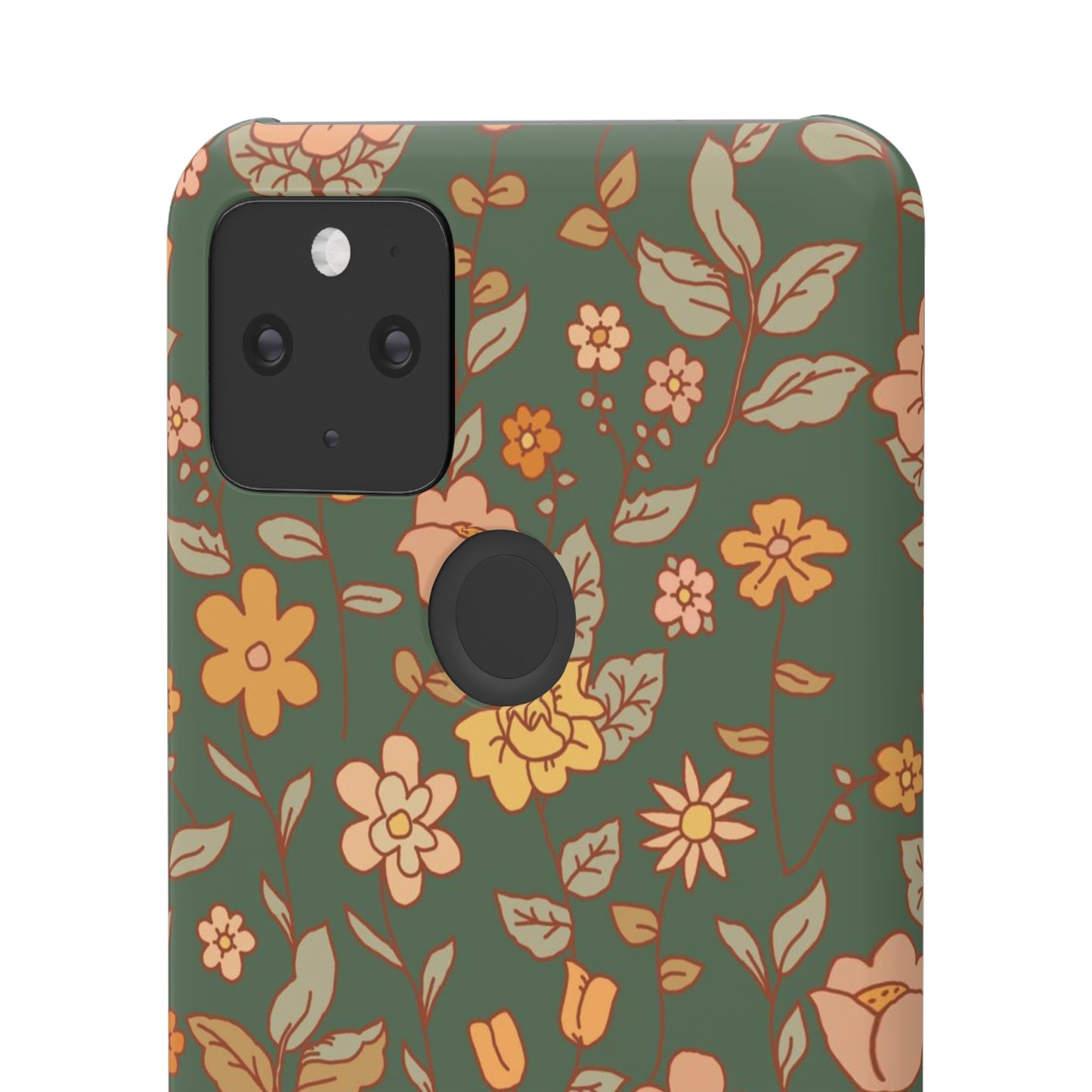 Green Old Fashioned Flowers / Snap Cases