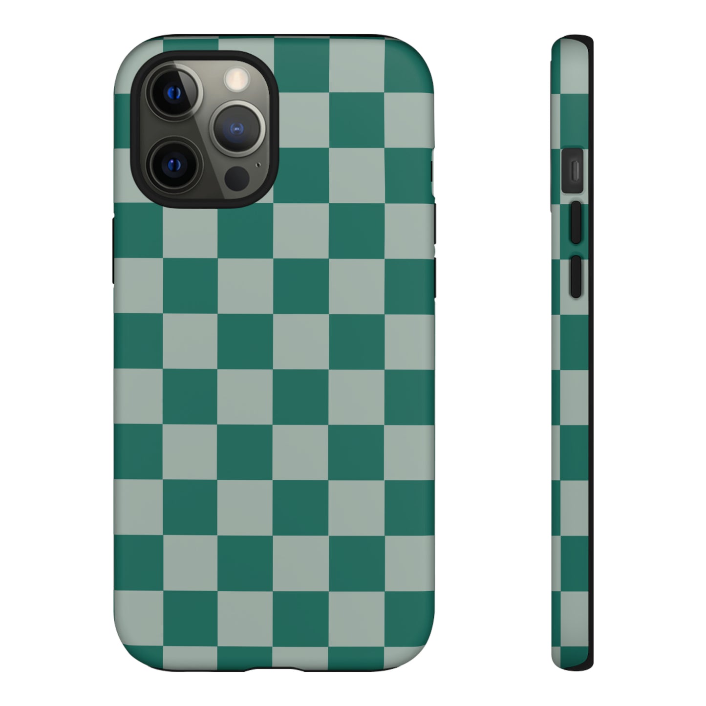 Green on Green Checkerboard | Tough Phone Case