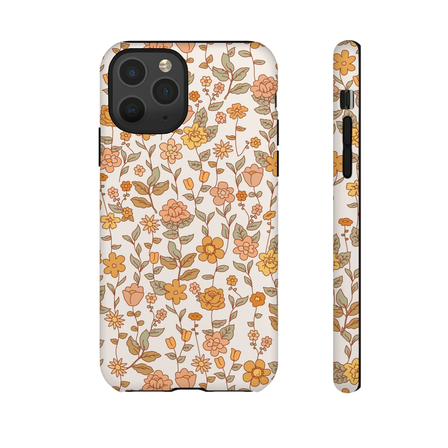 White Old Fashioned Flowers | Tough Phone Case