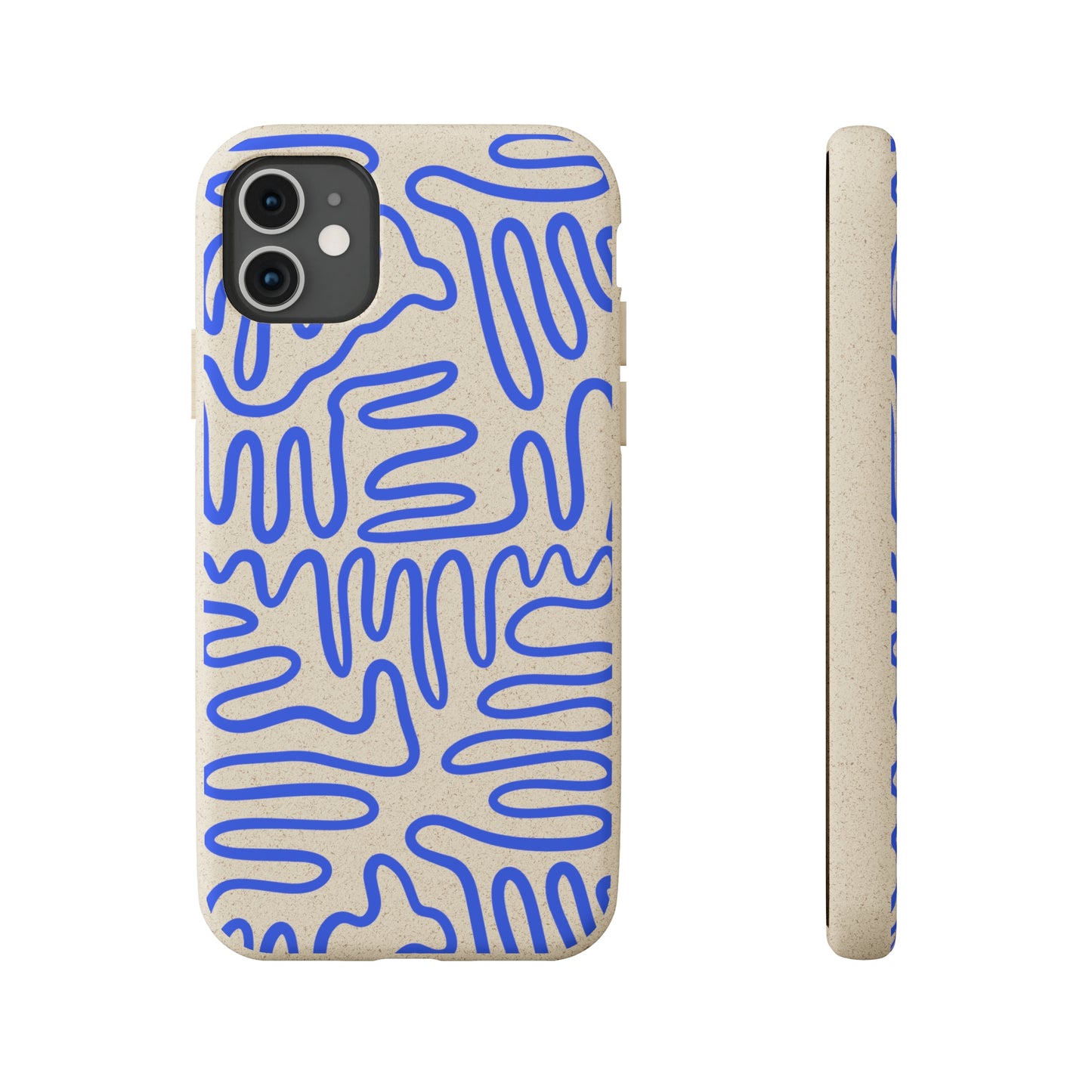 Blue Squigles | 100% Biodegradable Phone Case