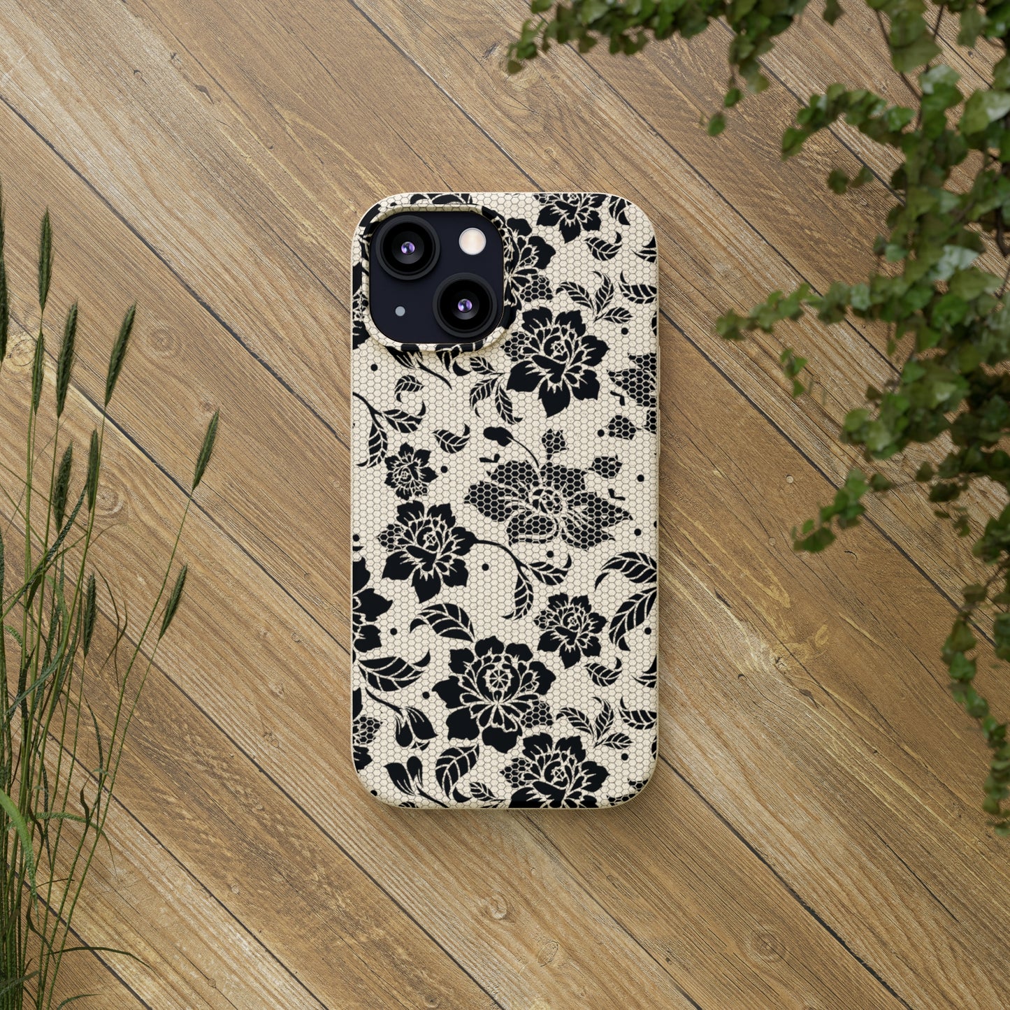 Black Lace Coquette | 100% Biodegradable Phone Case