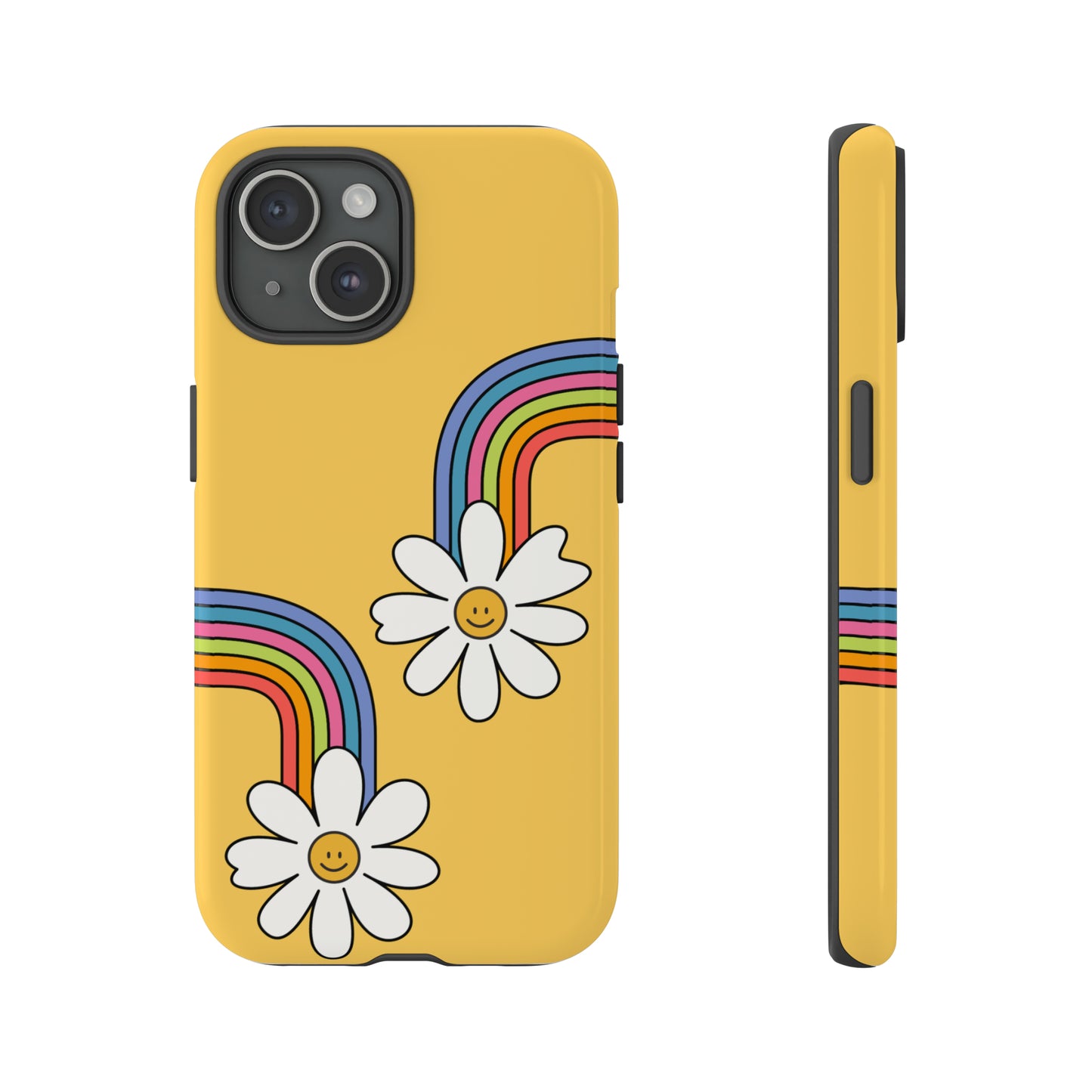 Groovy Rainbow Smiley Faces Phone Case- Tough Cases