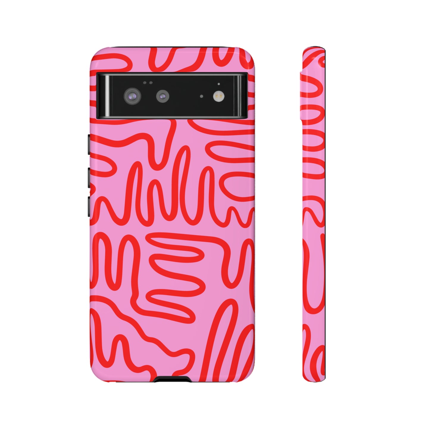 Red and Pink Squigles | Tough Phone Case