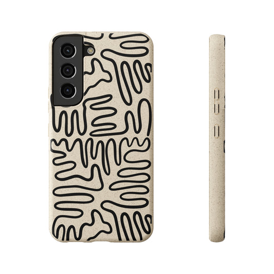 Black Squigles | 100% Biodegradable Phone Case