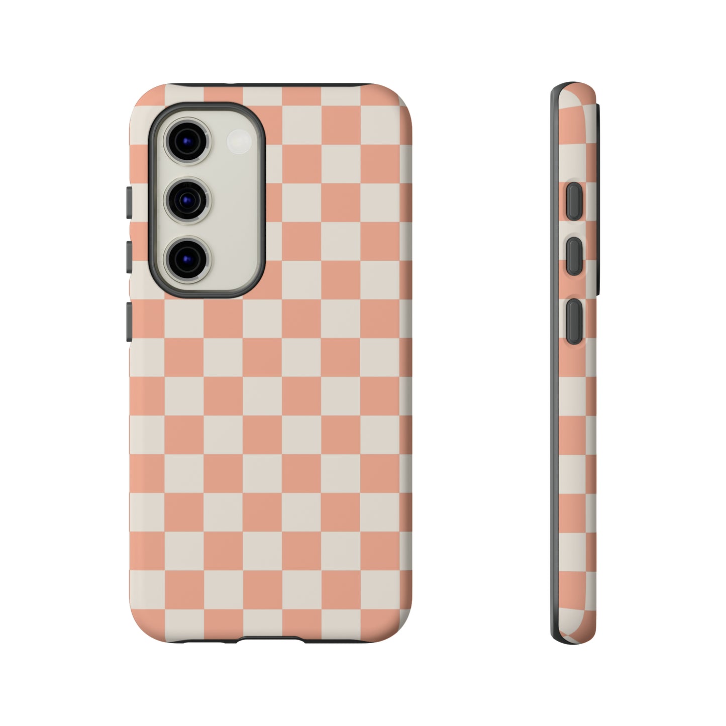 Light Peach Checkers | Tough Phone Case