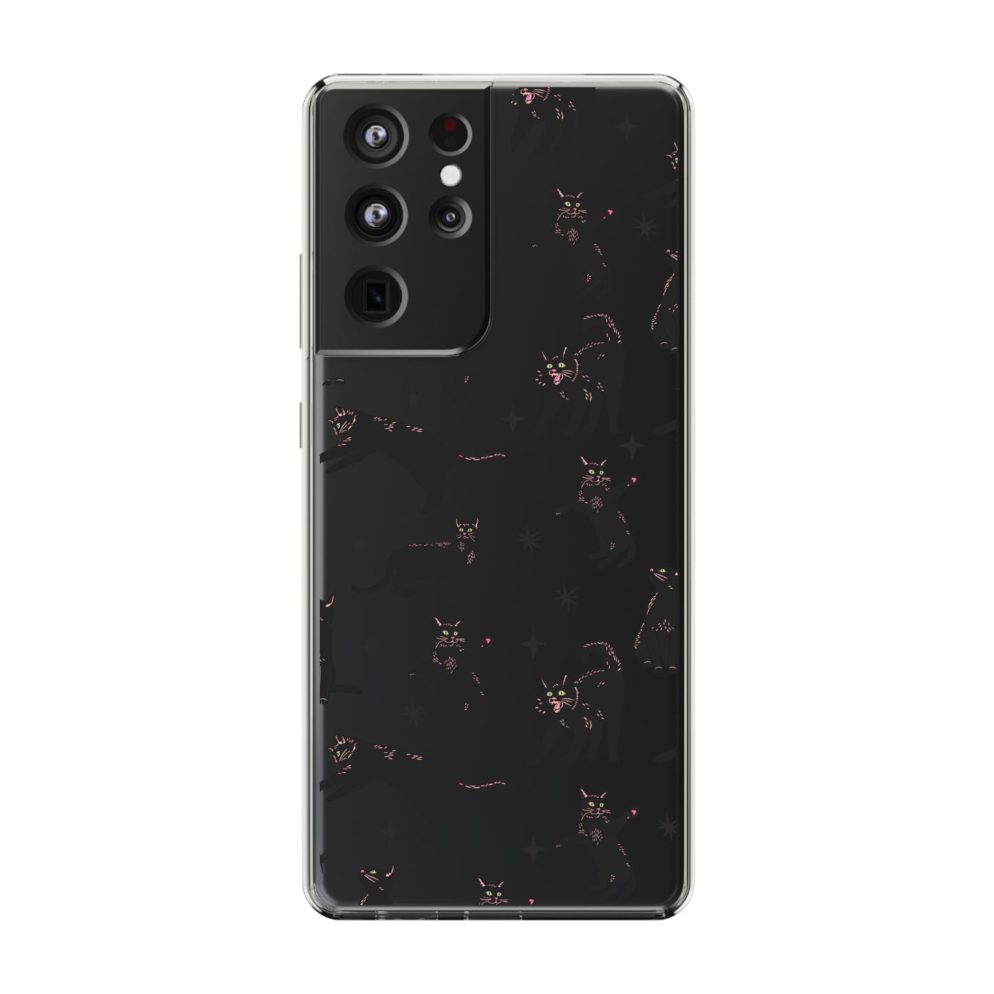 Black Cat Lover Clear Phone Case