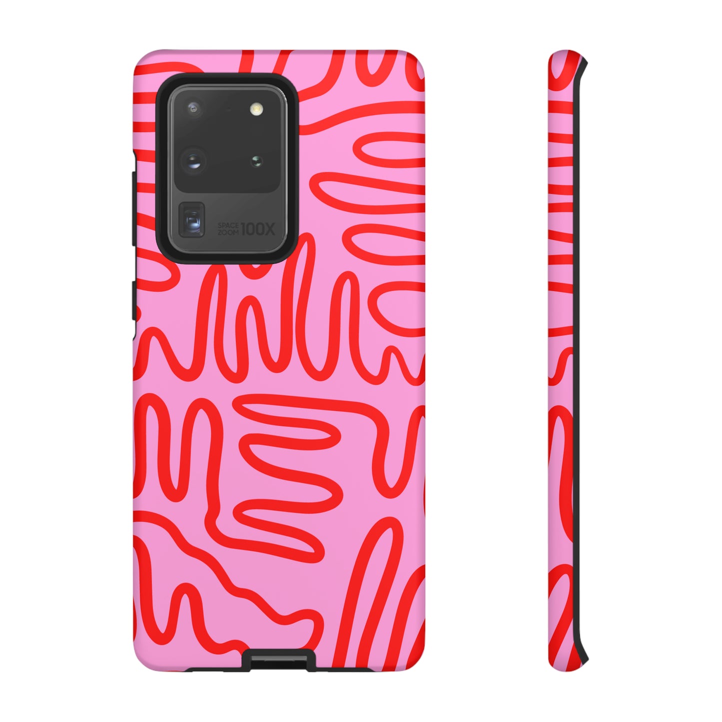 Red and Pink Squigles | Tough Phone Case