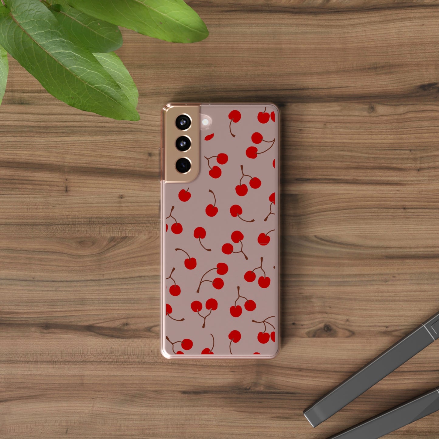 Cherry Bunches Clear Phone Case