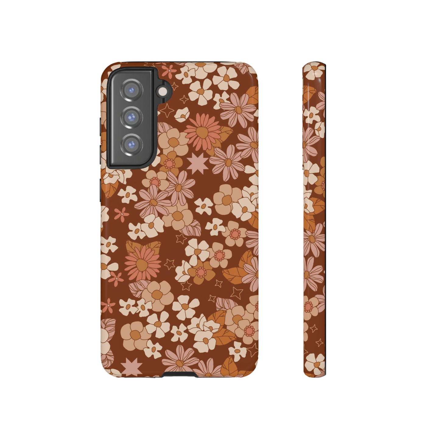 Deep Maroon Meadow | Tough Phone Case